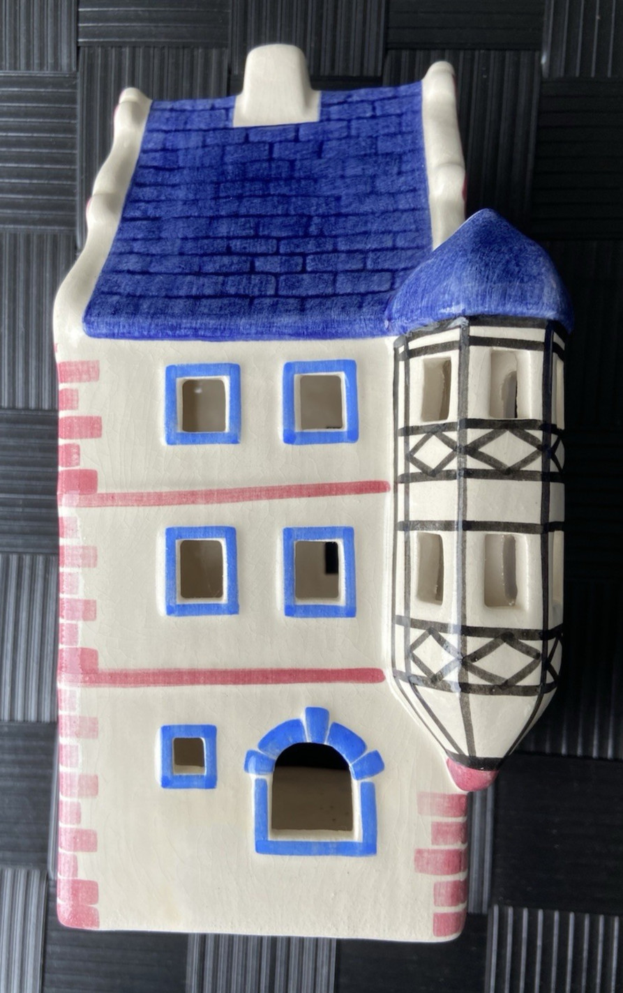 1994 Ursula Leyk Lichthaus German Tea Light Holder~Apotheke Shop w/Oriel Window