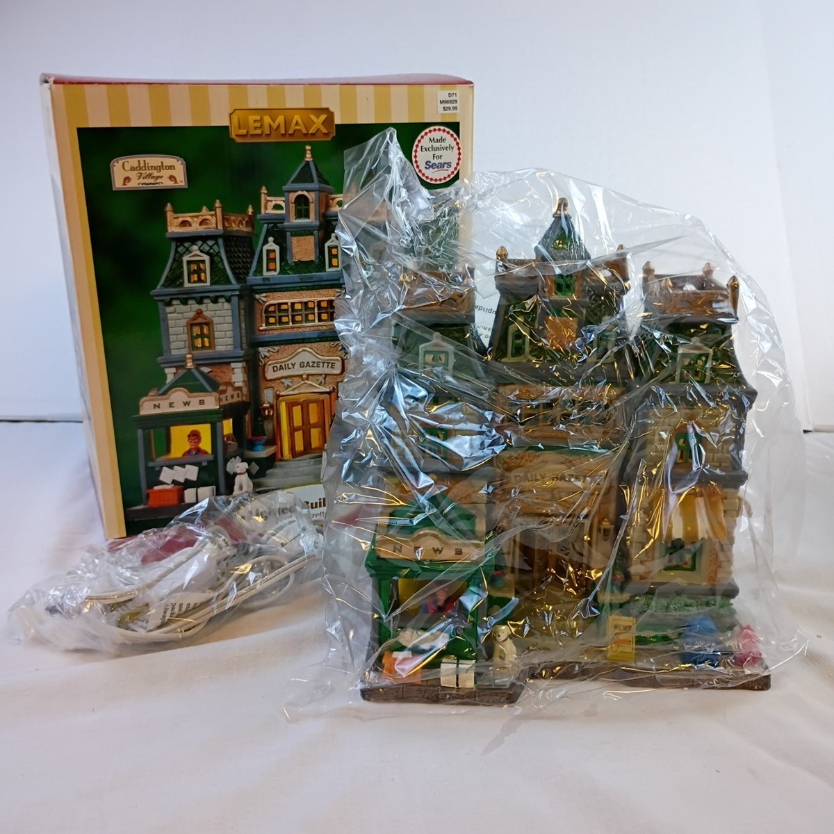 Lemax Village Collection Caddington Village Daily Gazette Lighted Building New