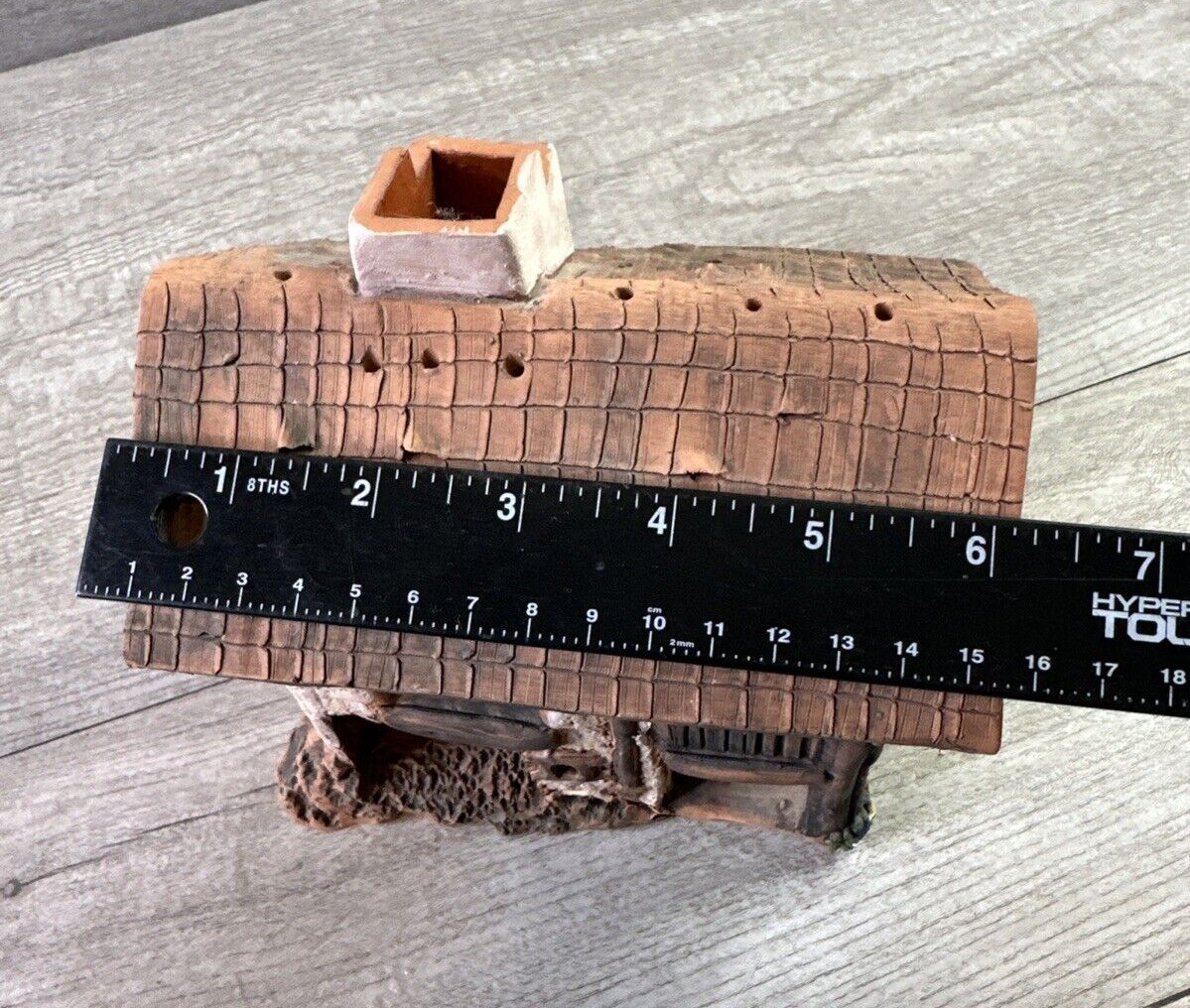 Unknown Signed Handmade Detailed Clay Cottage/Church Home Decor