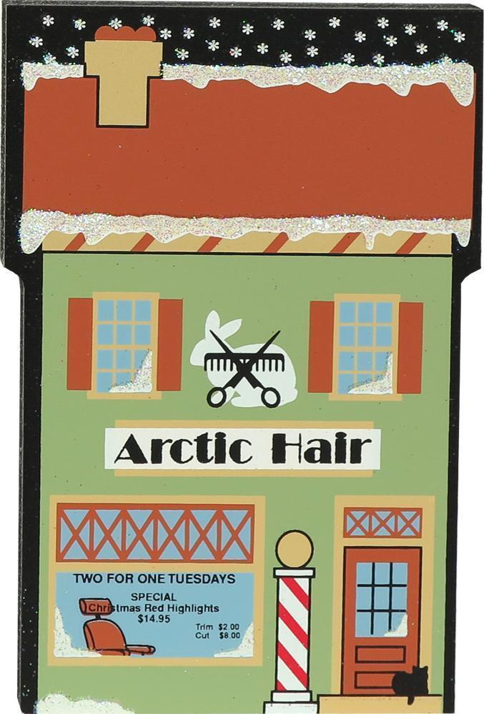 Cat’s Meow Village Christmas North Pole Arctic Hair Salon #02-814 Retired Snow
