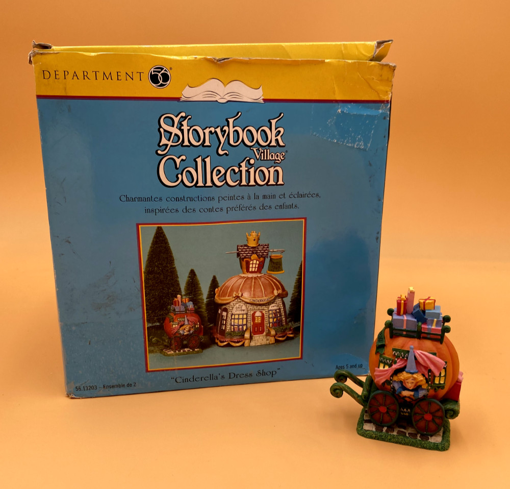 DEPARTMENT 56 STORYBOOK VILLAGE CINDERELLA’S DRESS SHOP 56.13203 CARRIAGE ONLY