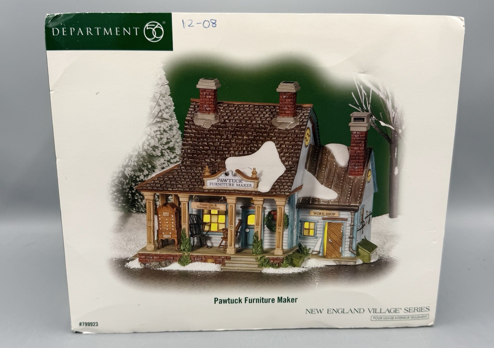 Dept 56 “Pawtuck Furniture Maker” New England CHIPPED