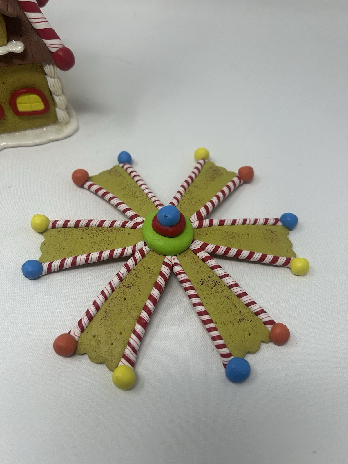 Christmas Gingerbread House Decoration-Windmill-Candy-Multicolor