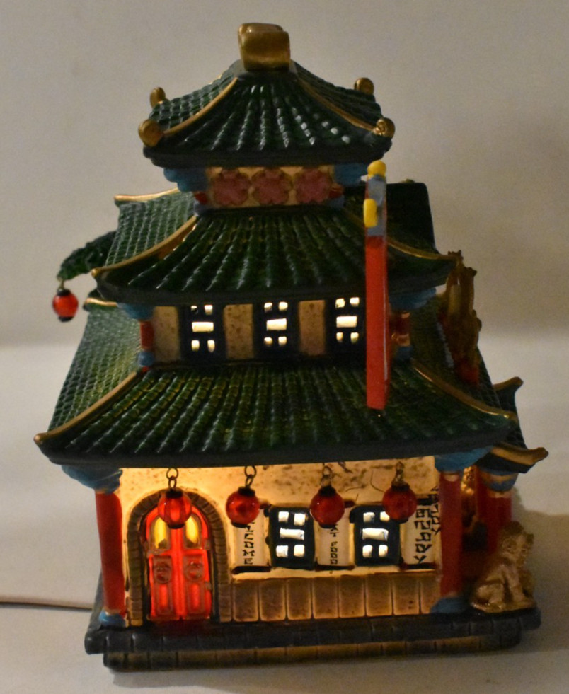 Lemax Caddington Village Cherry Blossom Chinese Restaurant 2005 Light Cord Box