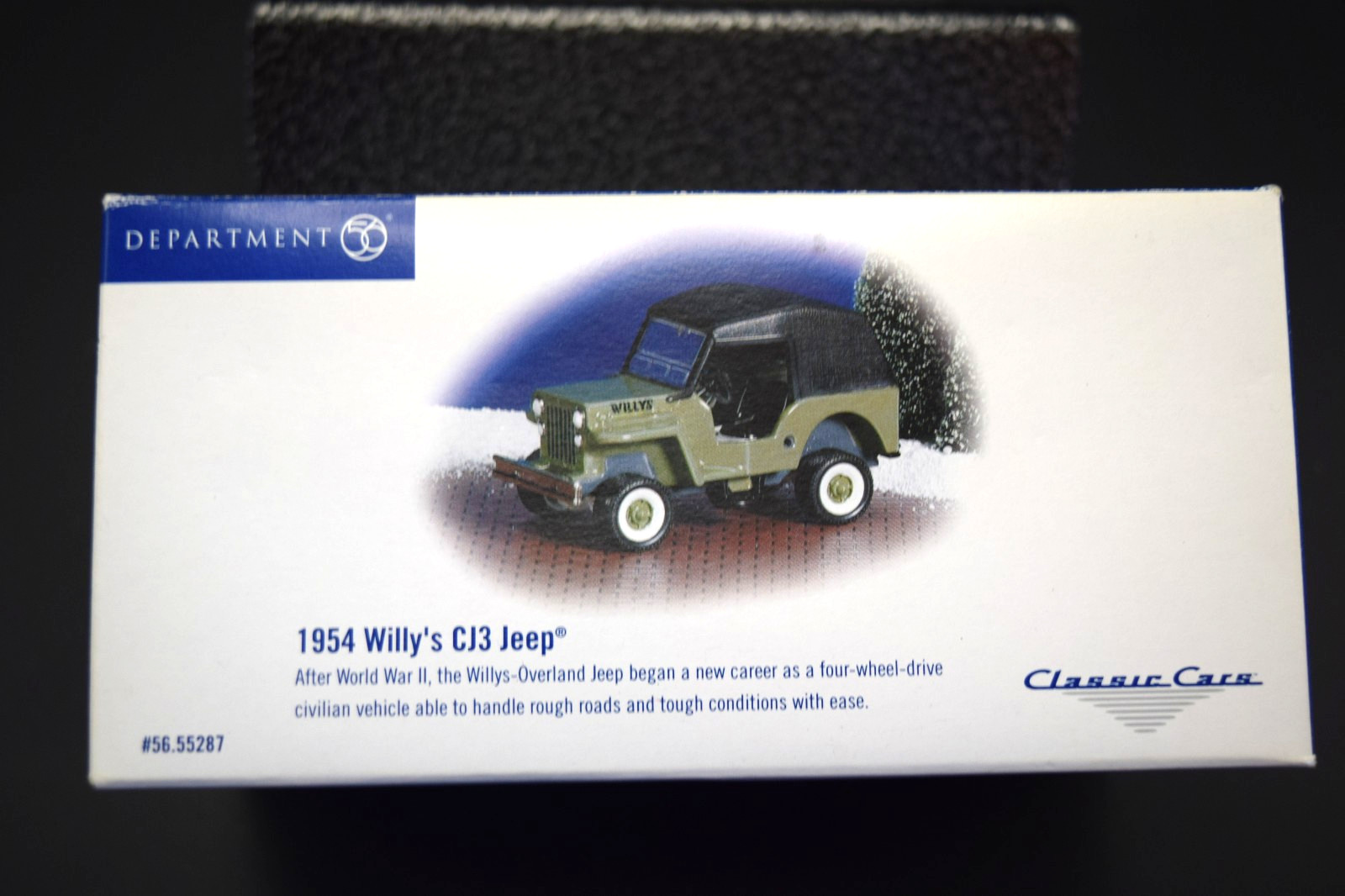 Dept. 56 Classic Cars 1954 Willy’s CJ3 Jeep 55287 NIB