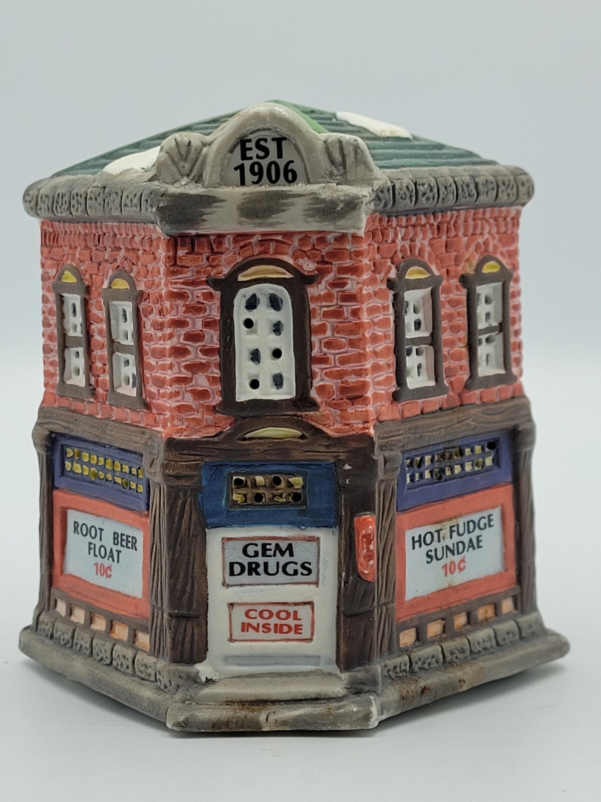 American Landmarks Collection Gem Drugs Christmas Vtg. 1994 Home Town America