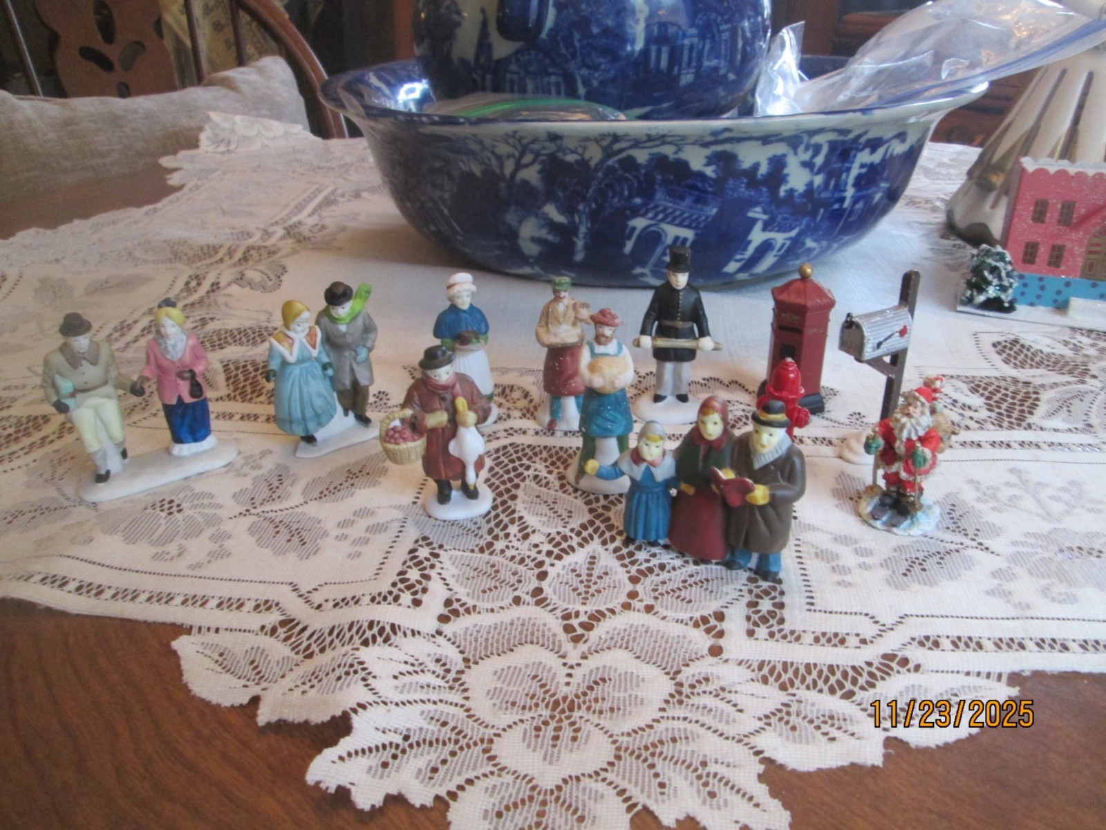 Lot of Assorted Dept 56 Christmas Village Porcelain & Metal Figurines