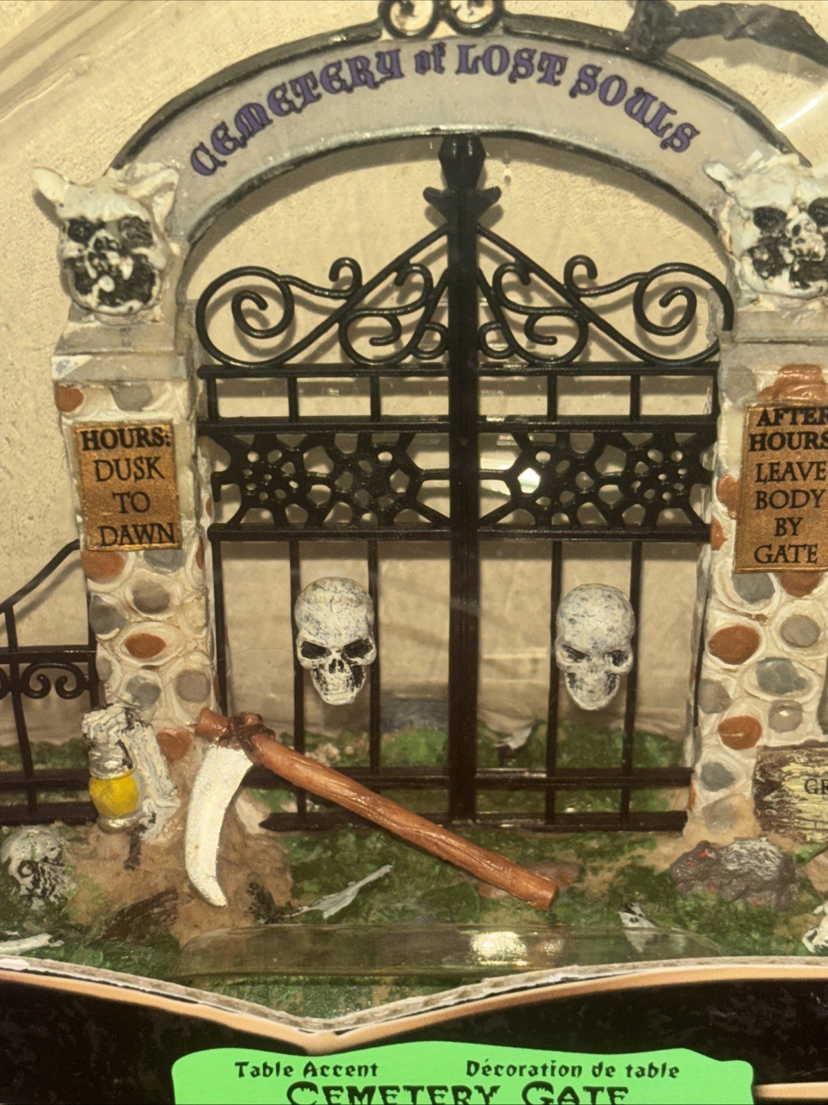 Lemax Spooky Town CEMETERY GATE of Lost Souls Halloween Village 2008 In Box