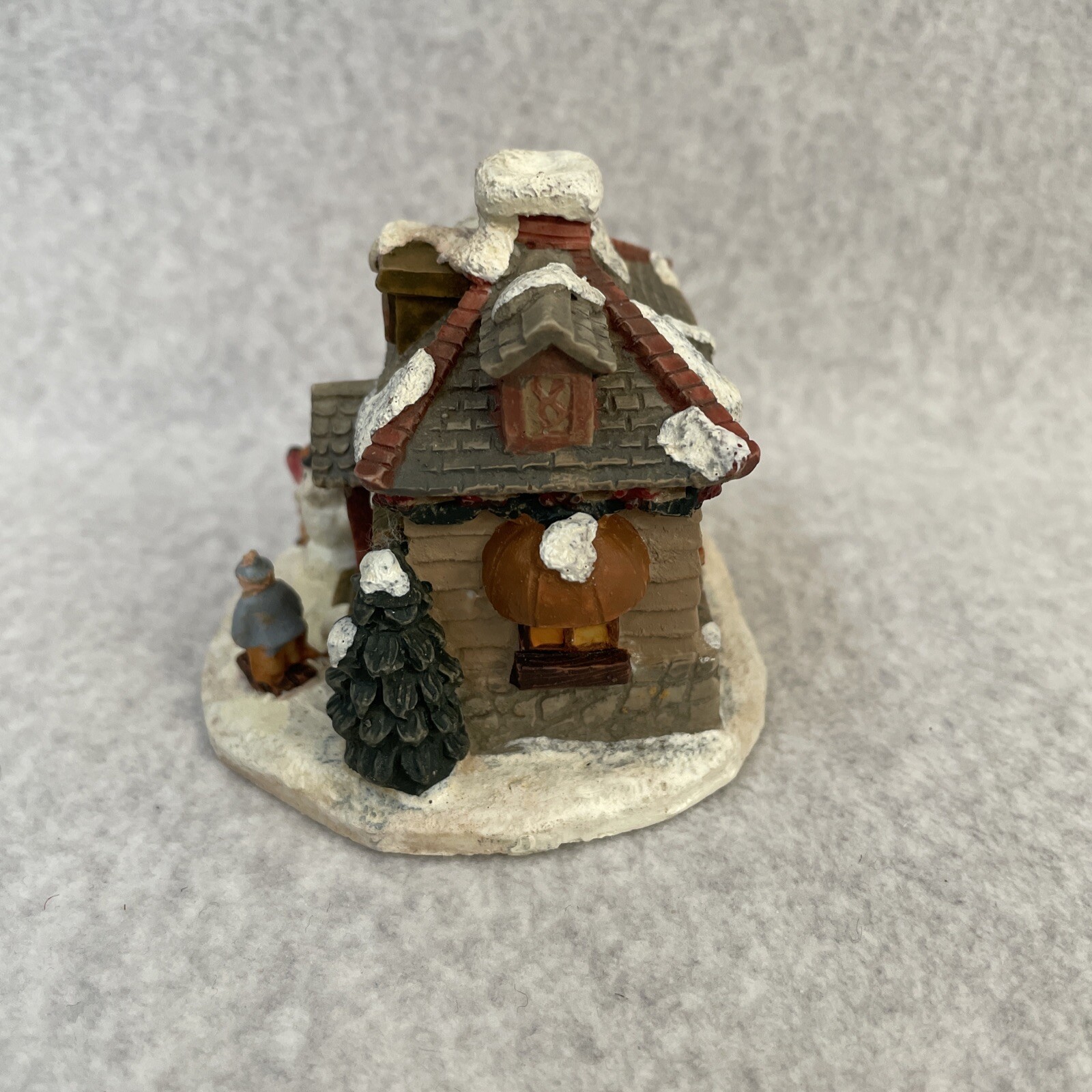 Winsor Collection Winter Christmas Village House Candy Shop Collectible 3″x3″