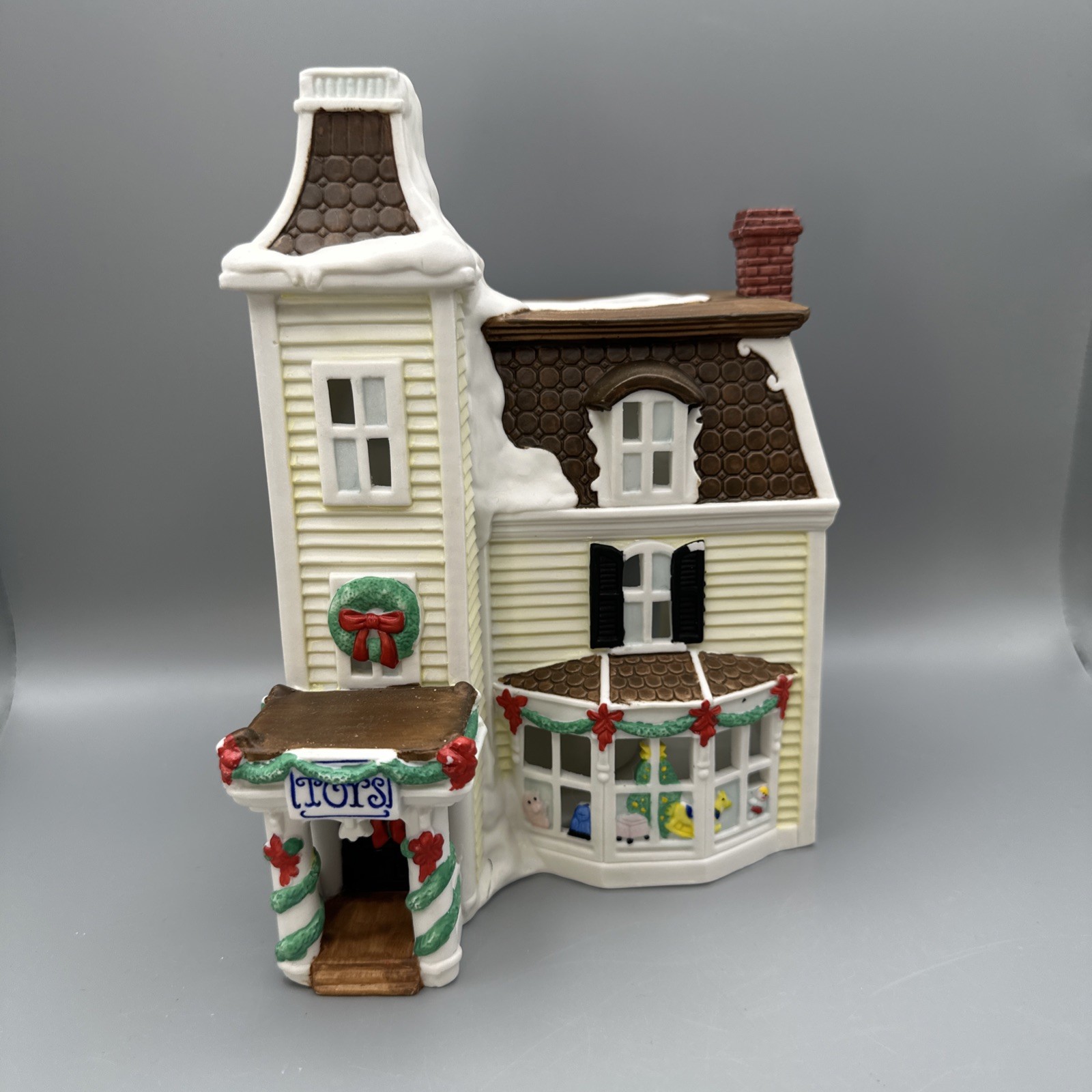 Claire Burke Christmas Memories Porcelain Incense House Vintage 1987 SEE 1313