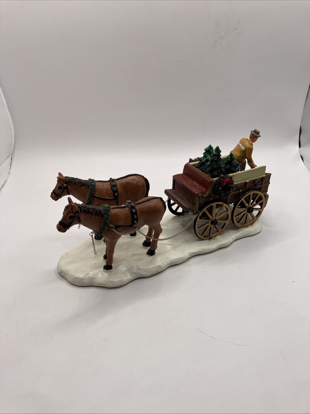 Lemax Christmas Tree Wagon without 2nd Man Village Accessory 2004 One Piece