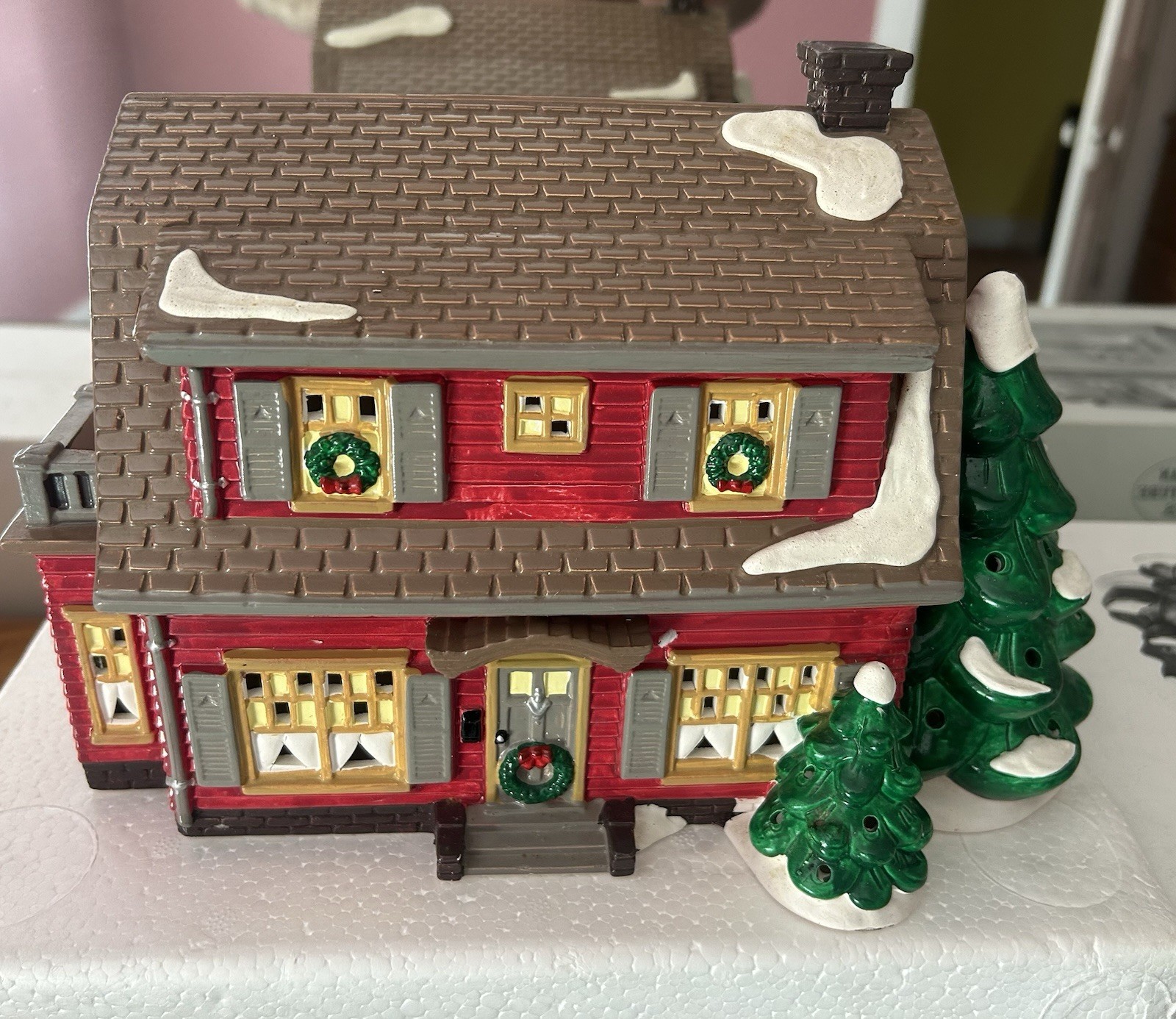 Department 56 Original Snow Village Dutch Colonial House, Hand Painted Ceramic
