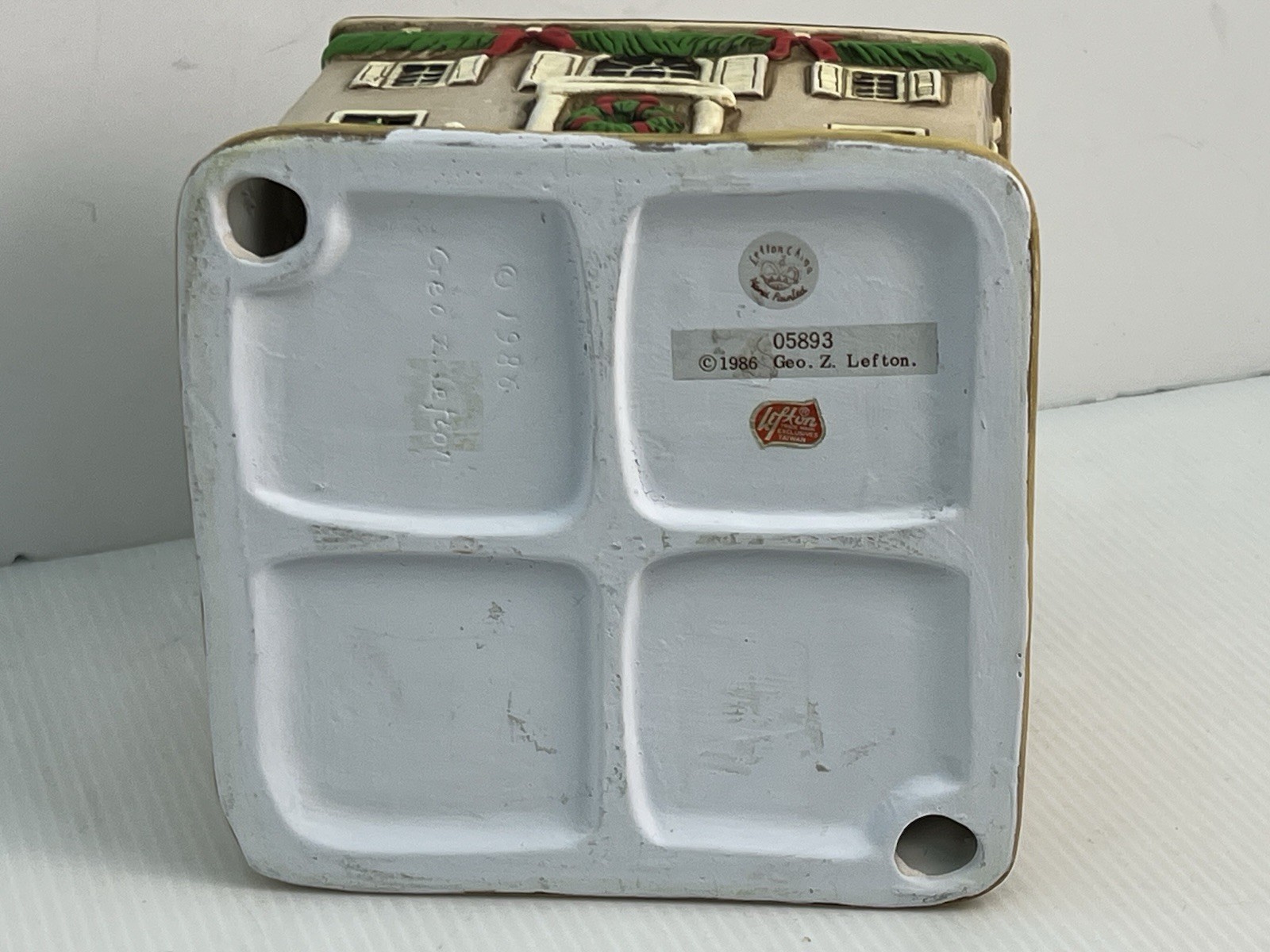 Vtg Lefton Penny House Colonial Village Hand Painted 1986 Made in Taiwan No Box