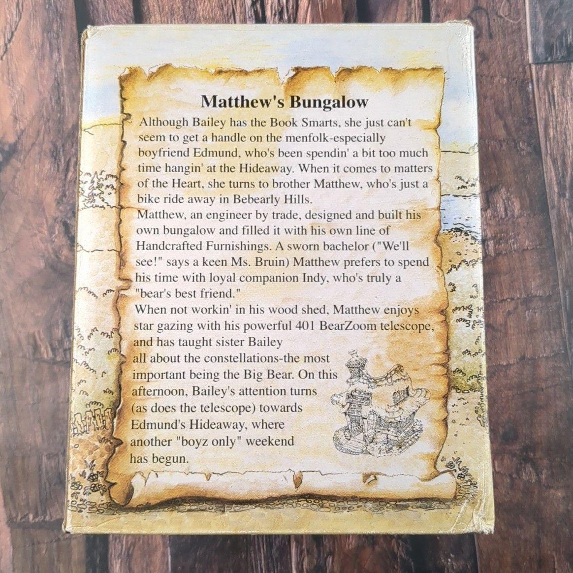 Boyds Bears Bearly Built Villages Town Matthews Bungalow 4″ x 4″ x 5″ NIB