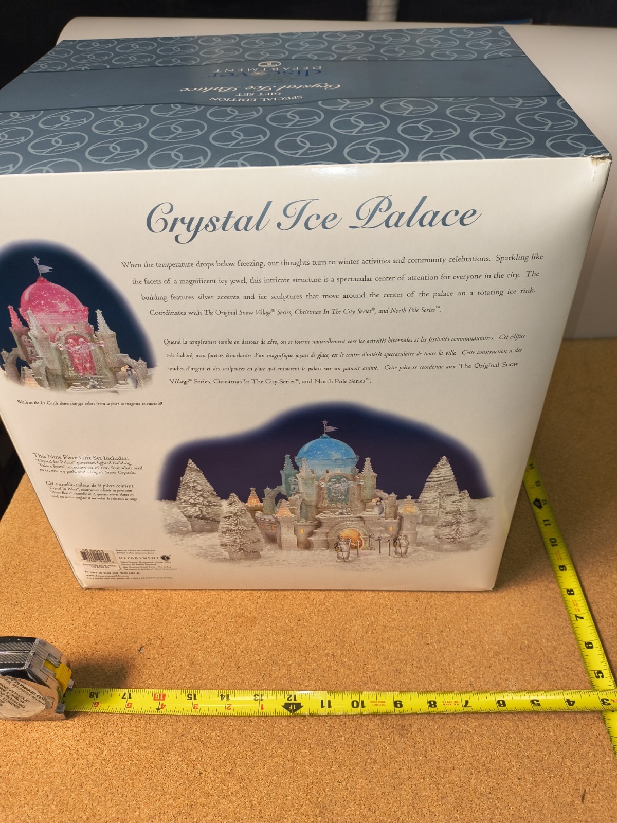 Department 56 Disney Showcase Crystal Ice Palace 9-Piece Lighted Set Boxed