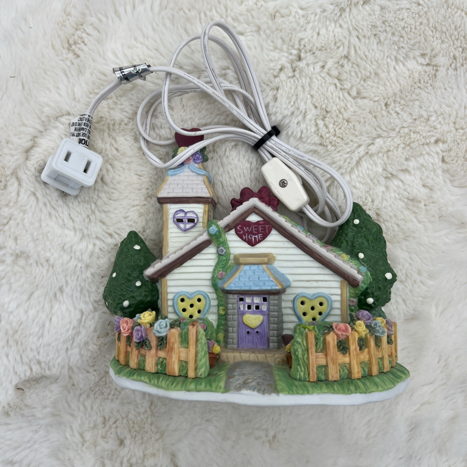 Home Sweet Home Easter Village Ceramic House Light Up Decor Mervyn’s 1997