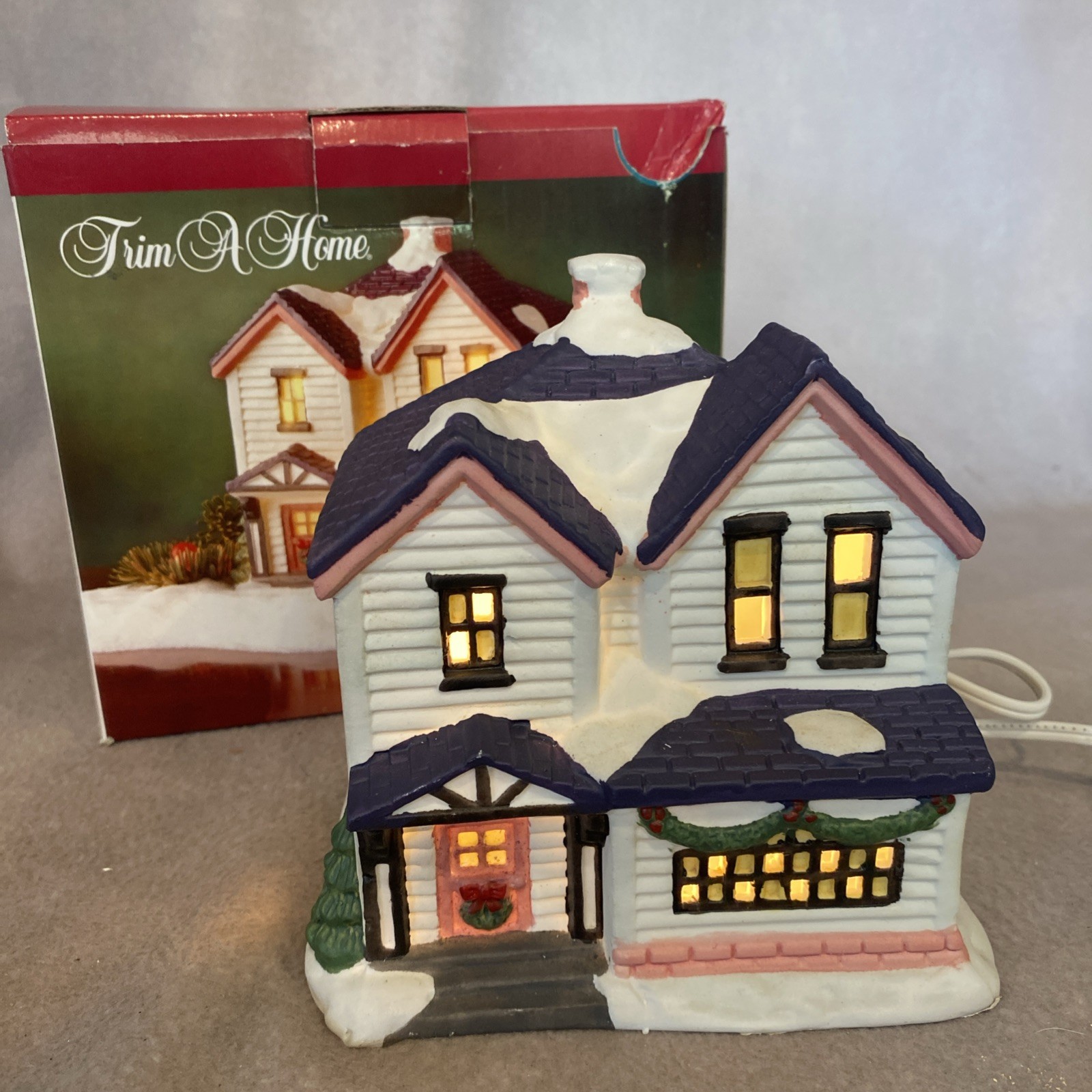 Vintage Kmart Trim A House Holiday Home Memories Small White Xmas House. 16