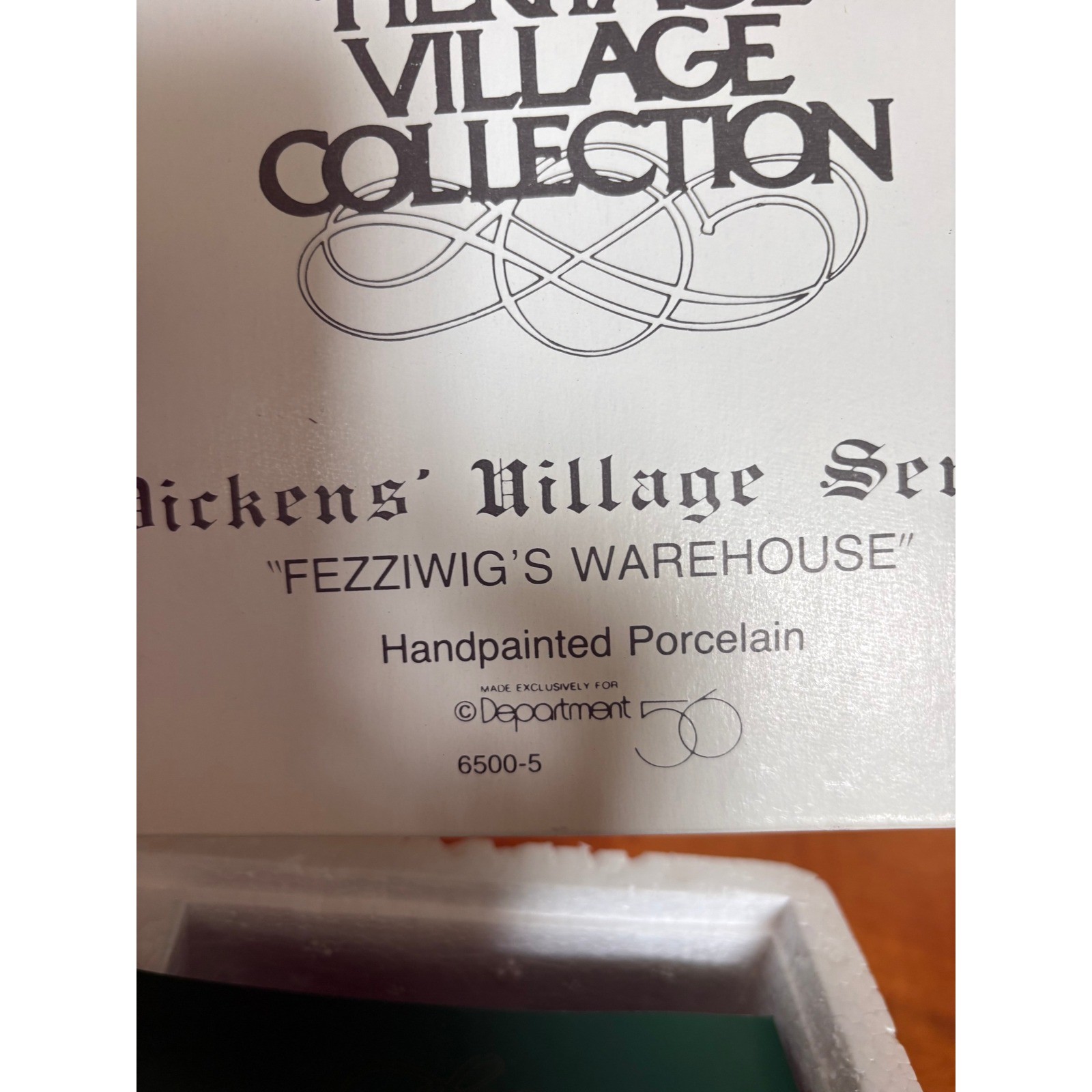 Dept 56 Fezziwig Warehouse Dickens Village OS Building Multicolor Porcelain 1986