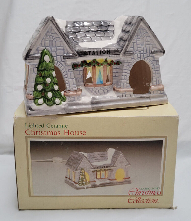 Classic Living Christmas Collection Ceramic Christmas Station – No Light