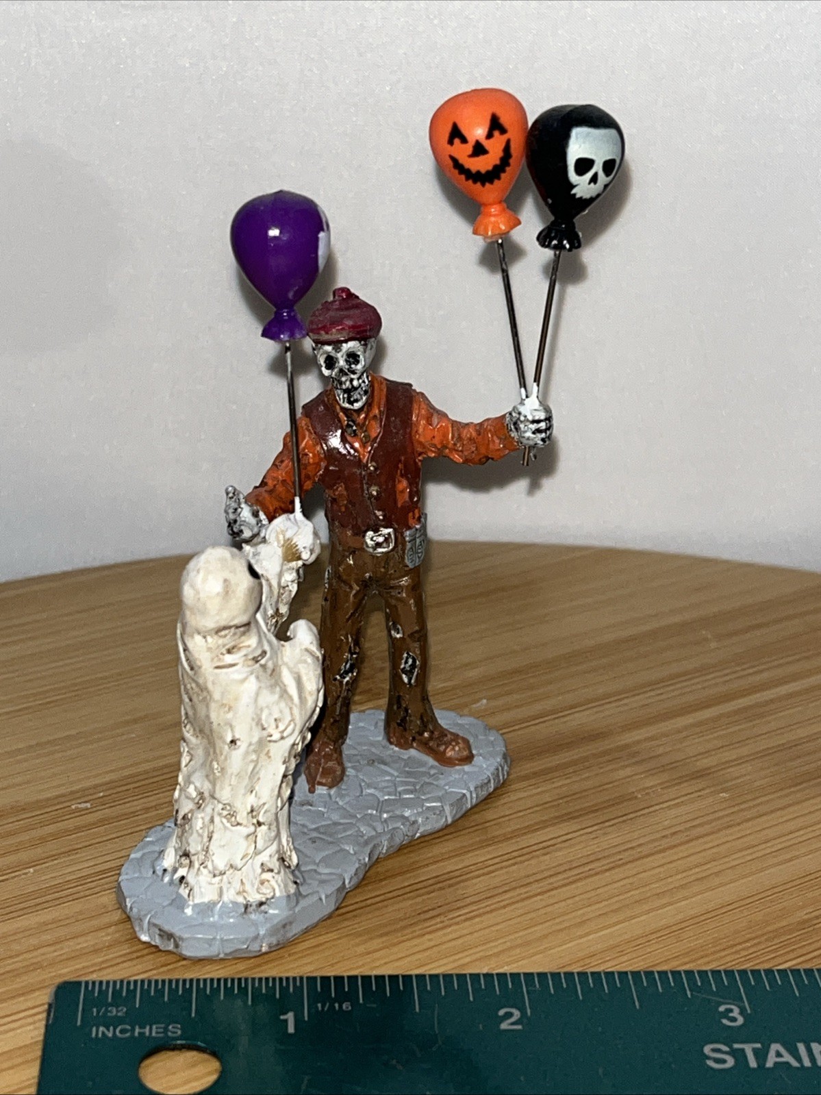 BOOLLOON Balloon SELLER Zombie Ghost LEMAX SPOOKY TOWN Halloween Retired 02800