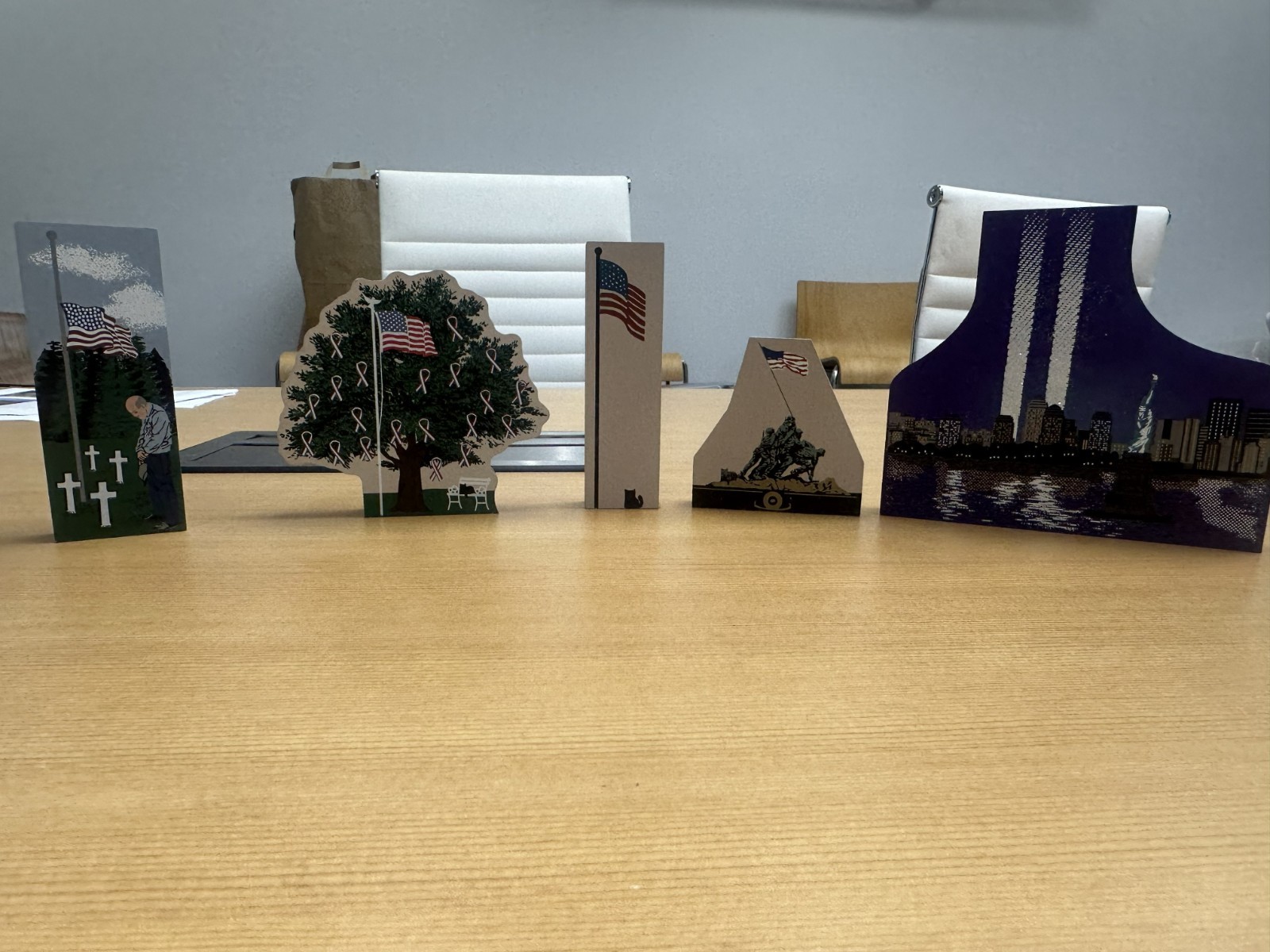 The Cat’s Meow Village 9/11 Memorial Lot of 5 Ground Zero Unity Tree Flag