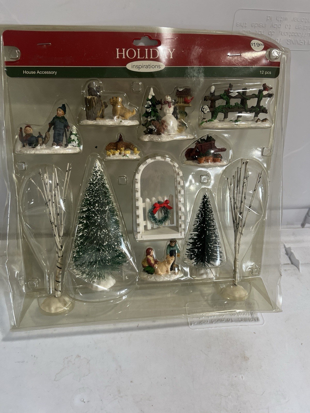 Holiday Inspirations Christmas Village 12pcs House Accessory Package Christmas.