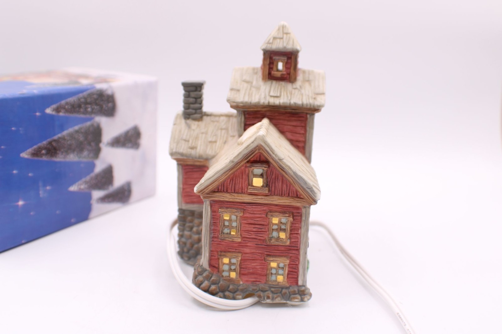 Handcrafted Porcelain Farmers Supply Feed and Grain Light-Up Season Village 1995