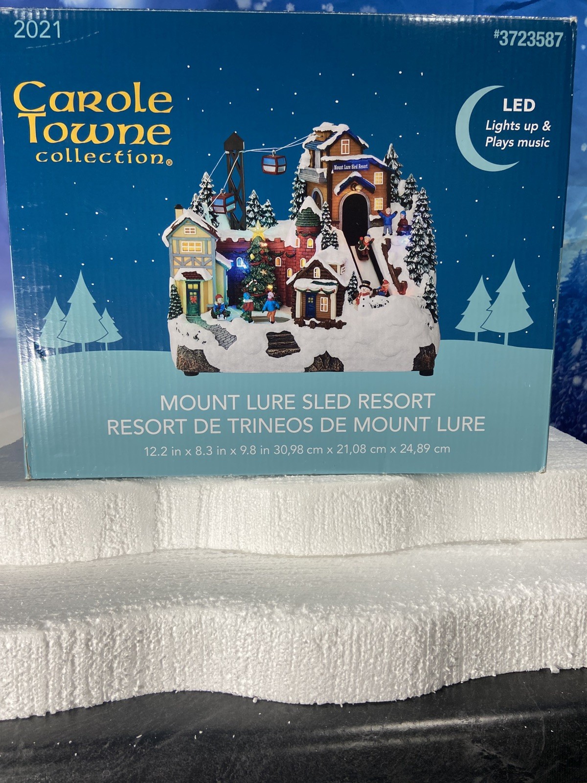 Carole Towne Collection Mount Lure Sled Resort LED Lighted, Music and Motion