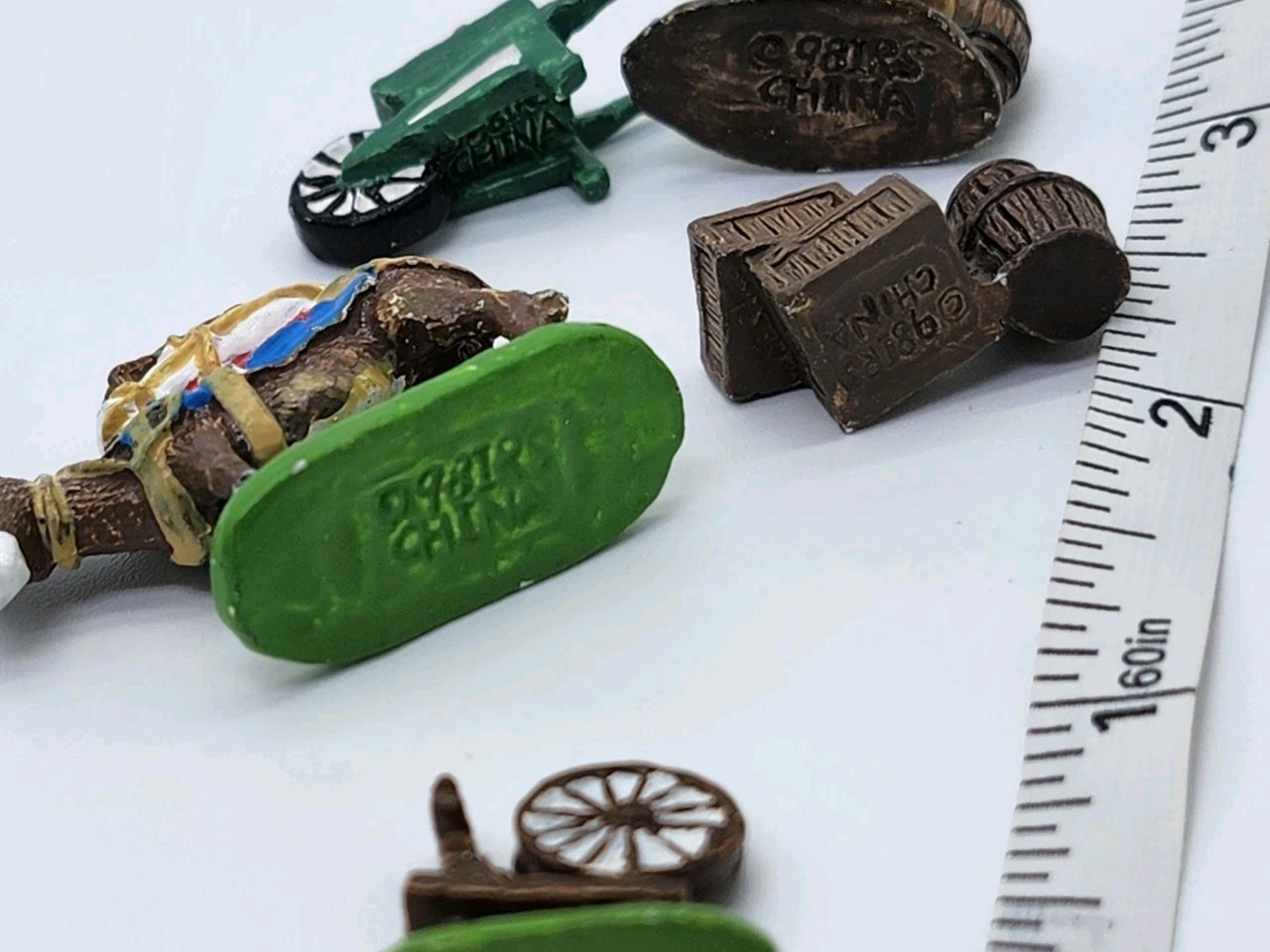 The Liberty Falls Hand Painted Solid Pewter Miniature Accessory Set AH121