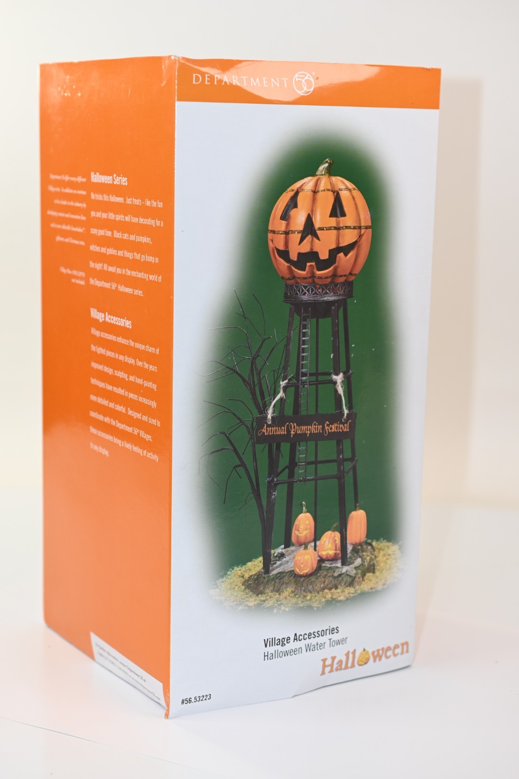 Dept 56 Halloween Water Tower #56.53223 NIB Village Accessory Pumpkin
