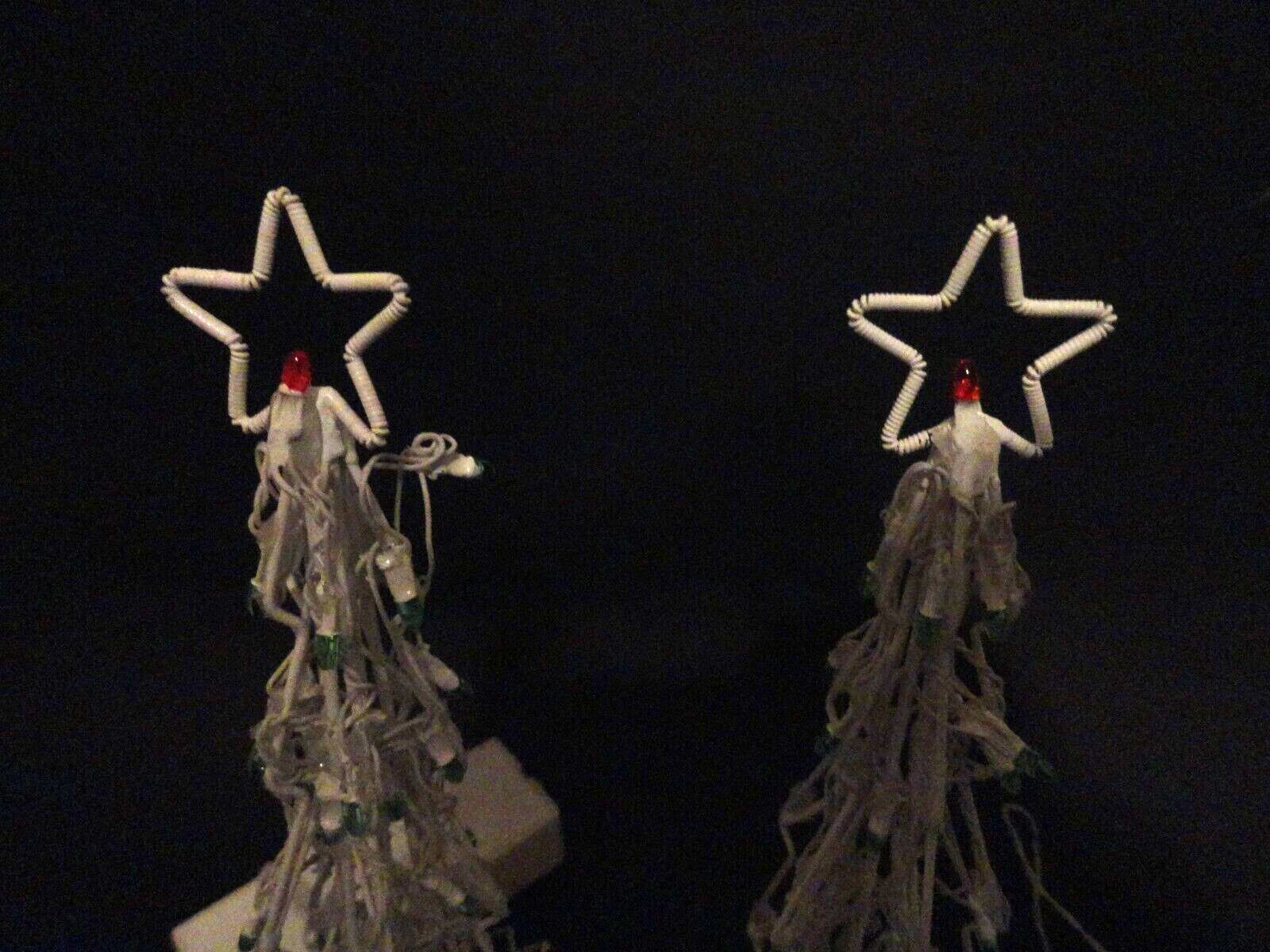 2 LEMAX LIGHTED SCULPTURED CHRISTMAS TREE MEDIUM 8″🎄