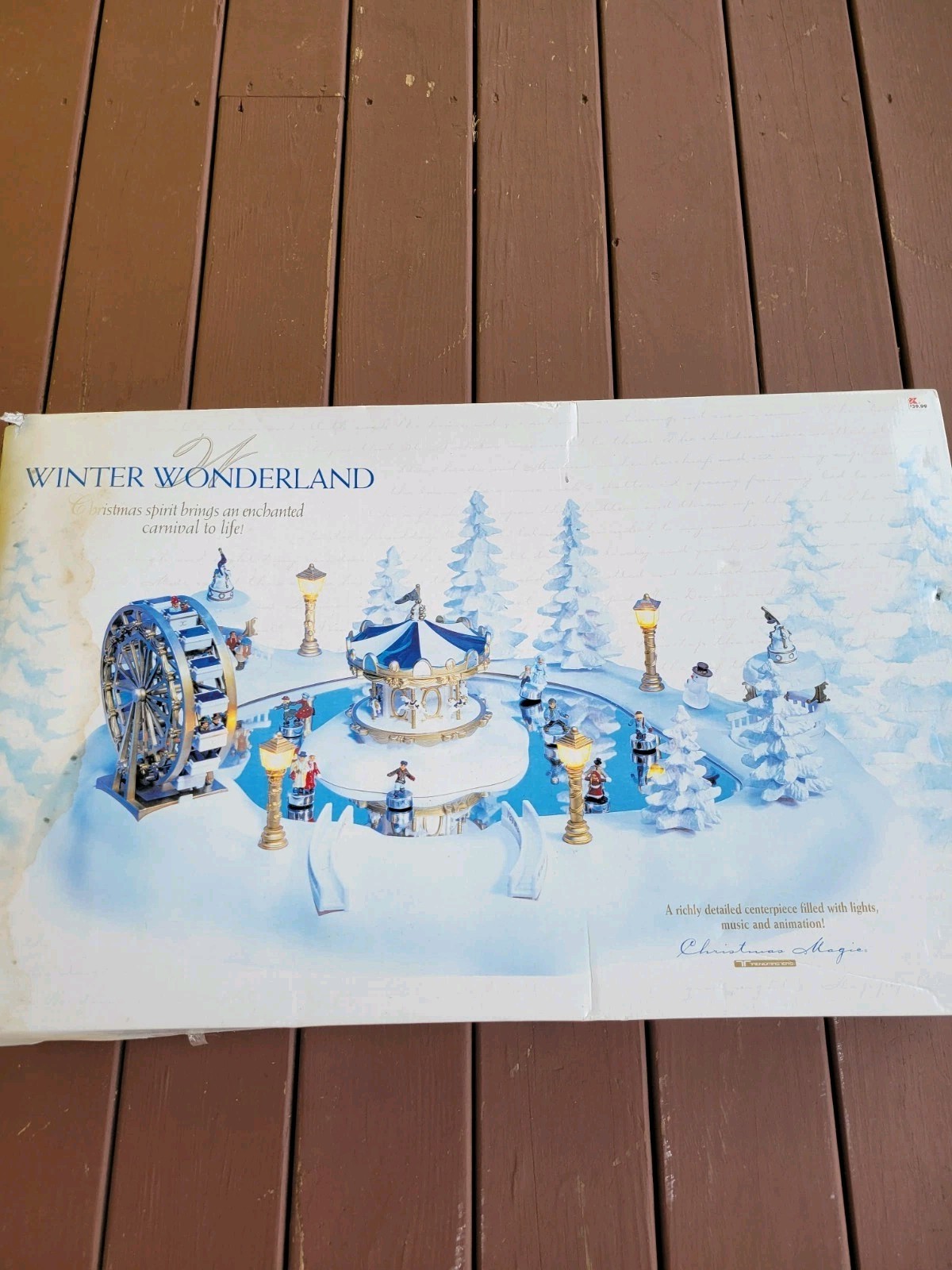 Trendmasters 1997 Christmas Magic Winter Wonderland Musical Ice Skating Carnival