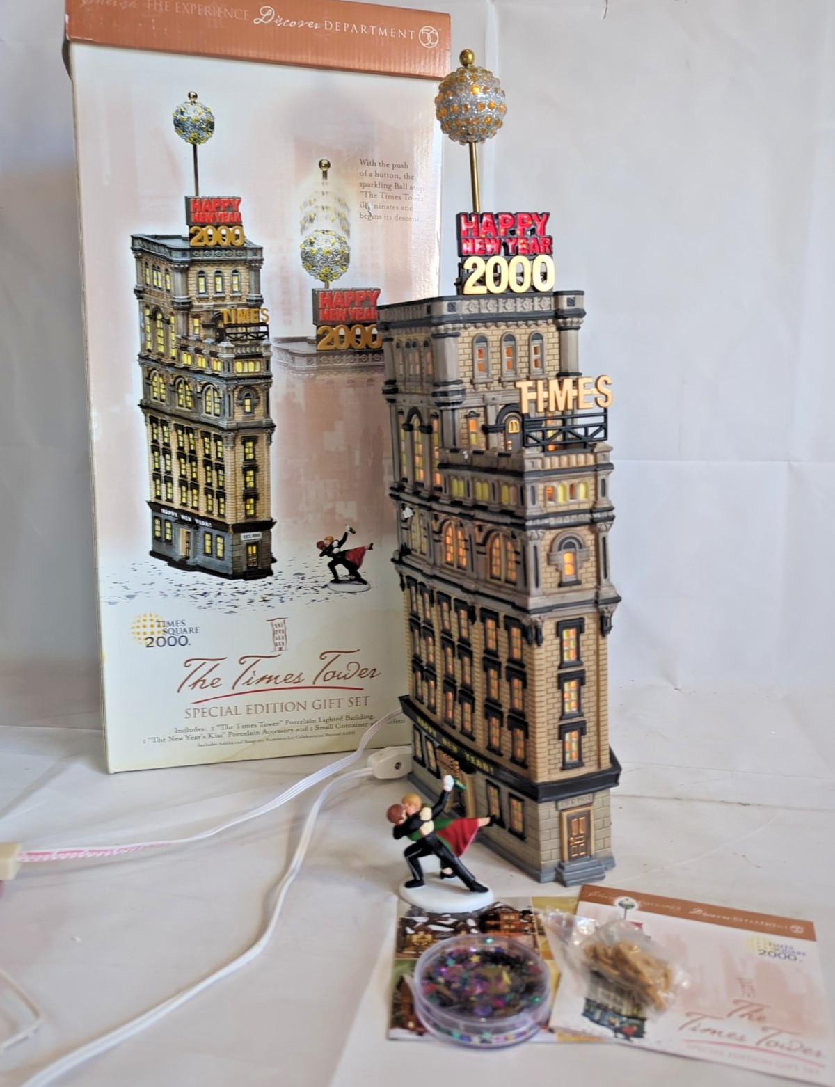 Dept 56 Christmas in The City The Times Tower 2000 55510 Complete Working