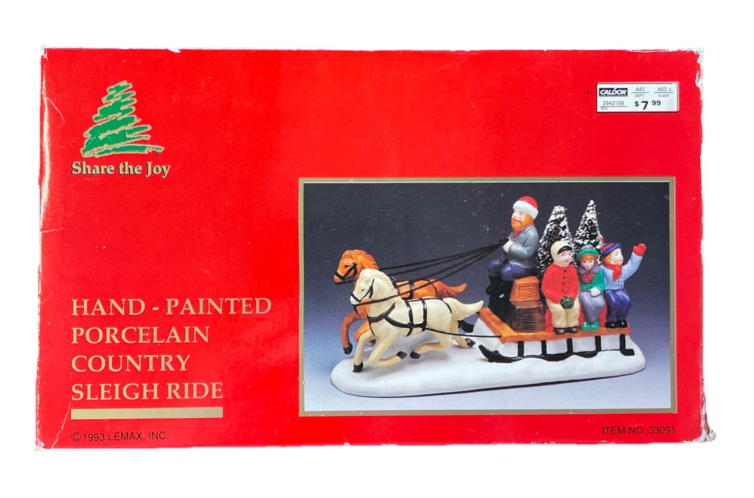Lemax Hand Painted Porcelain Country Sleigh Ride