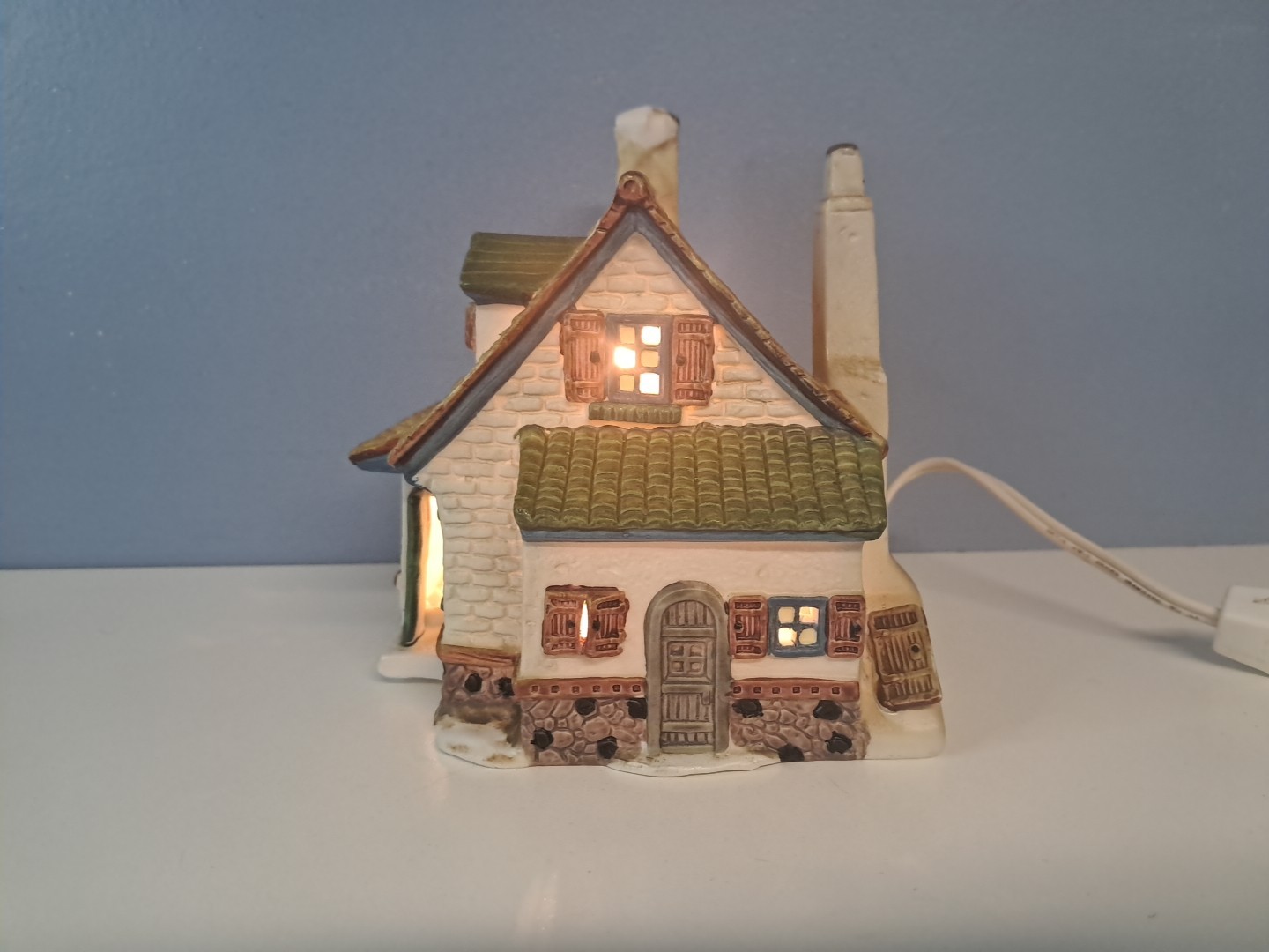 Vtg Santa’s Best William’s House Our Town Lighted Christmas