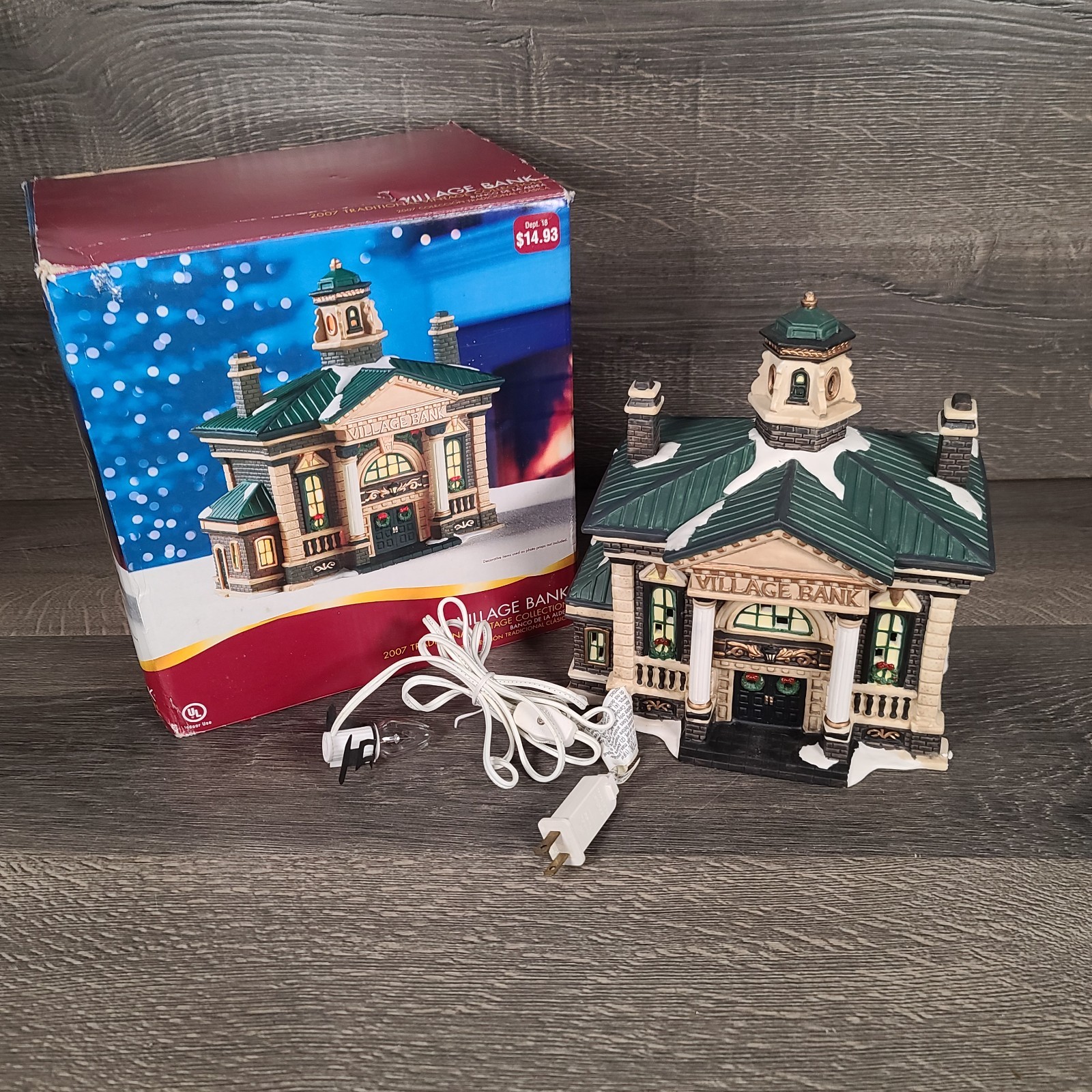 Traditional Vintage 2007 Collection Village Bank From Walmart