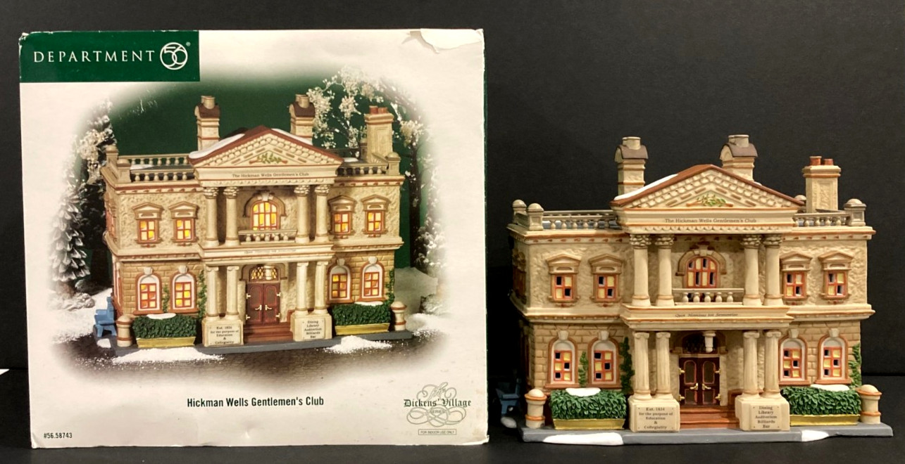 2005 Dept 56 Dickens Village Hickman Wells Gentlemen’s Club 56.58743 Retired!