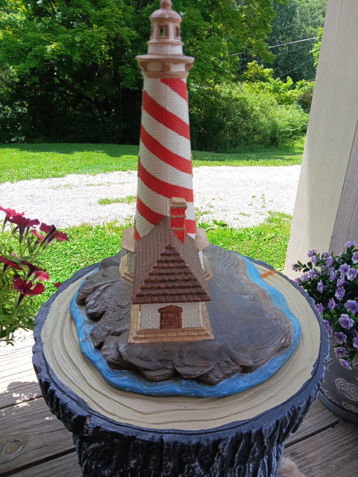 Vintage Byron Molds Hand Painted Lighthouse Ceramic 1980