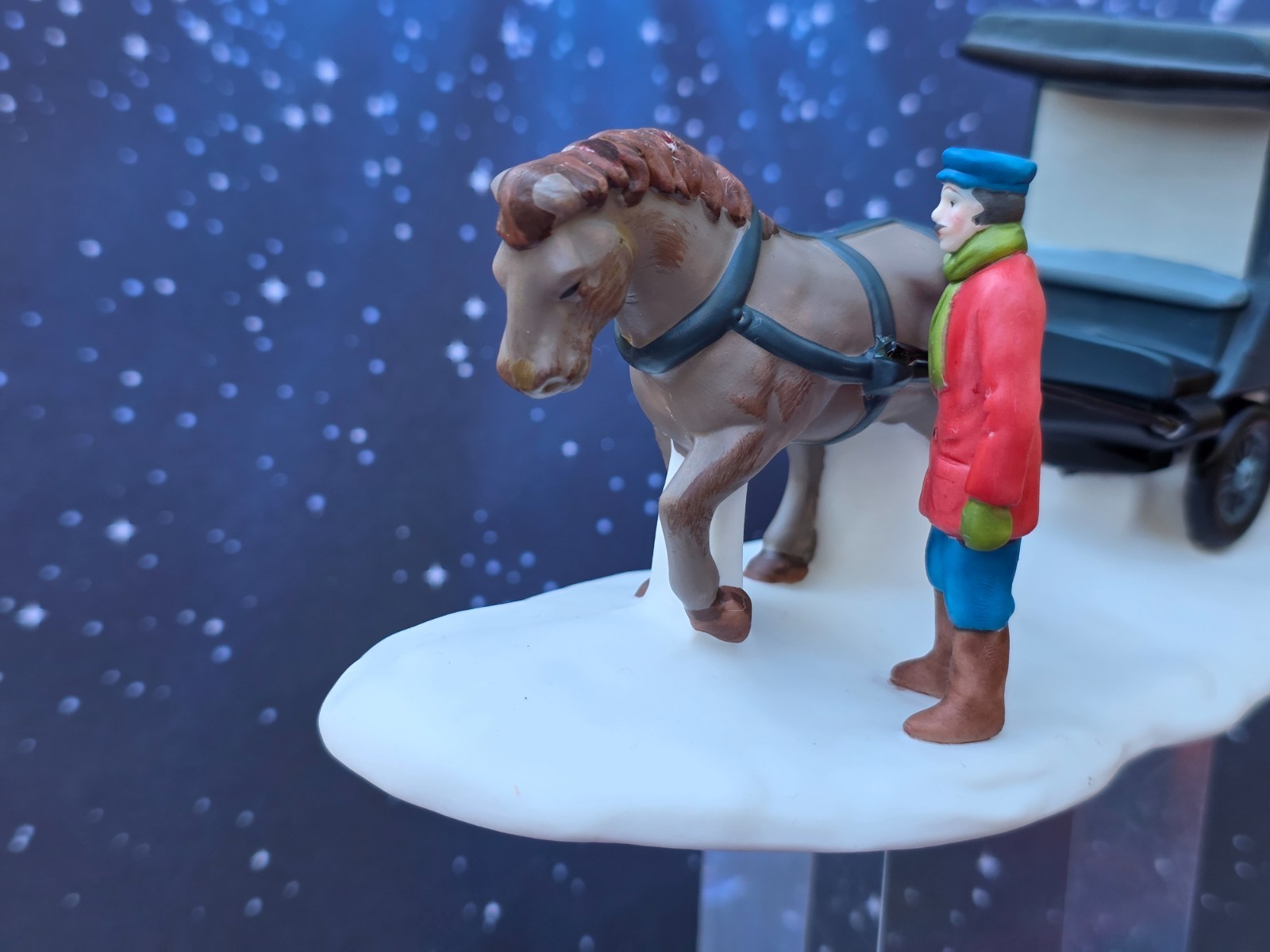 Dept 56 Christmas In The City HORSE 1989 RIVER STREET ICE HOUSE CART 5959-5