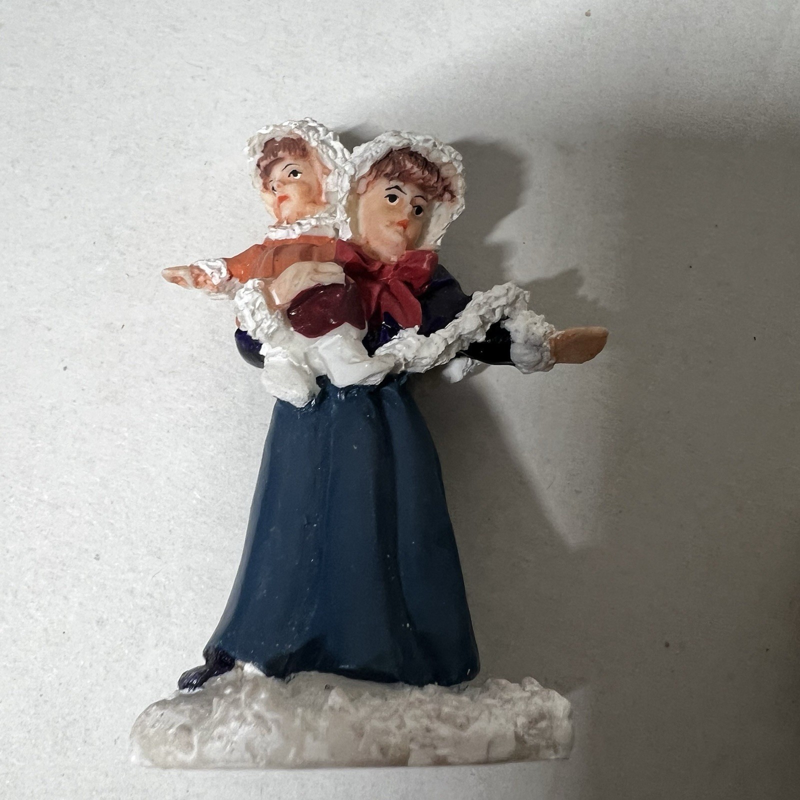 Vintage 1991 1993 Hand Painted Christmas Village Figurine Lot Taiwan Carriage 7