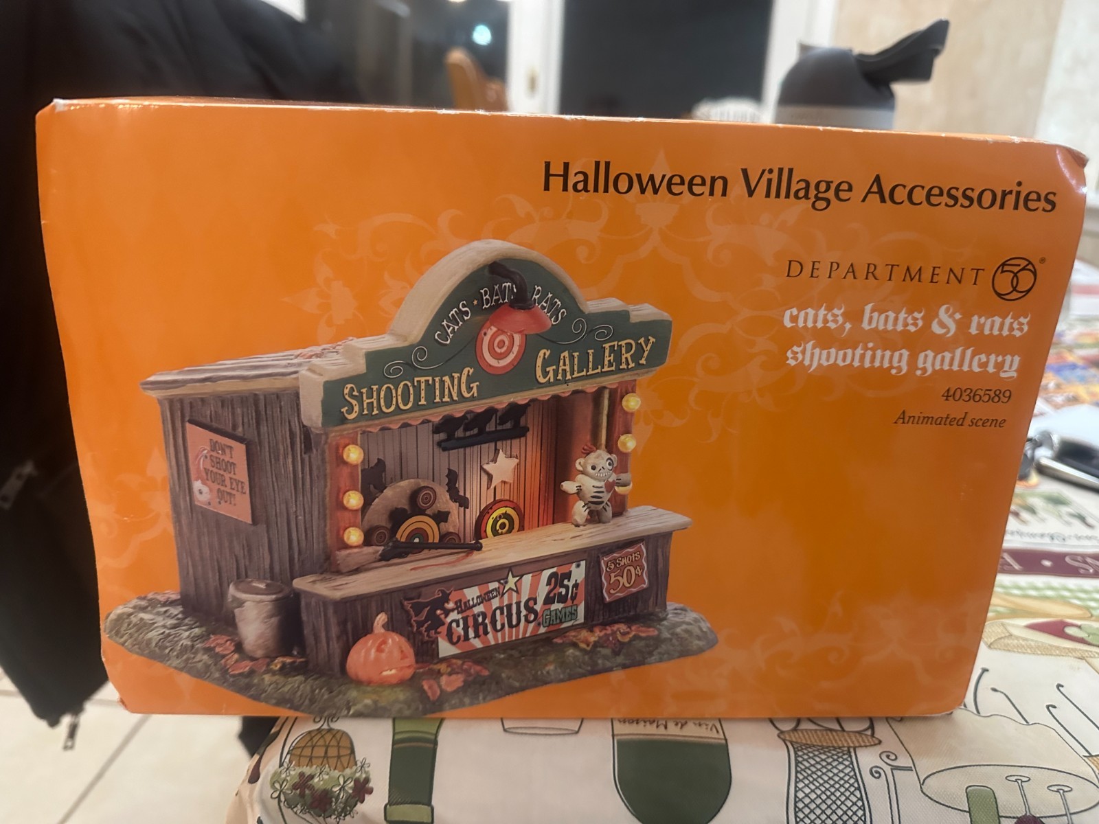 Dept 56 4036589 cats bats rats NEW Shooting Gallery range animated Village Hallo