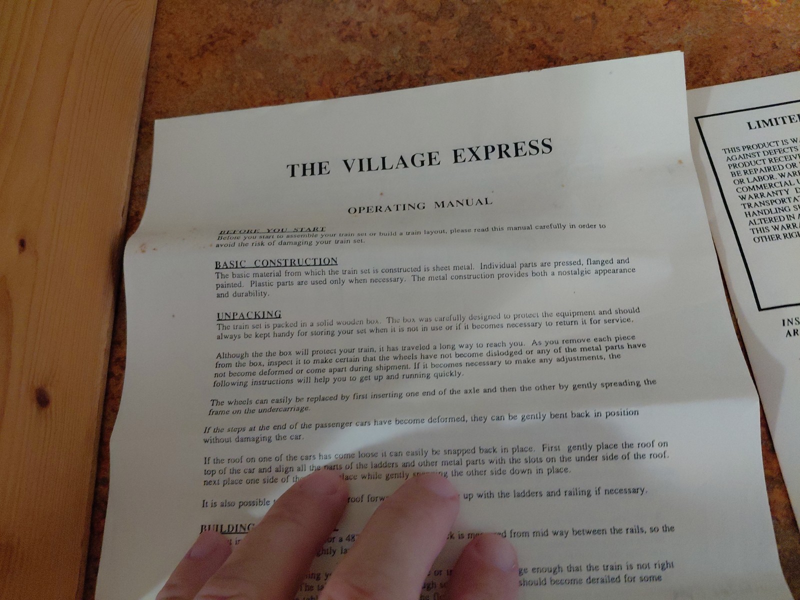 Heritage Village Express O Gauge Scale Electric Train Set WORKS!,very Rare
