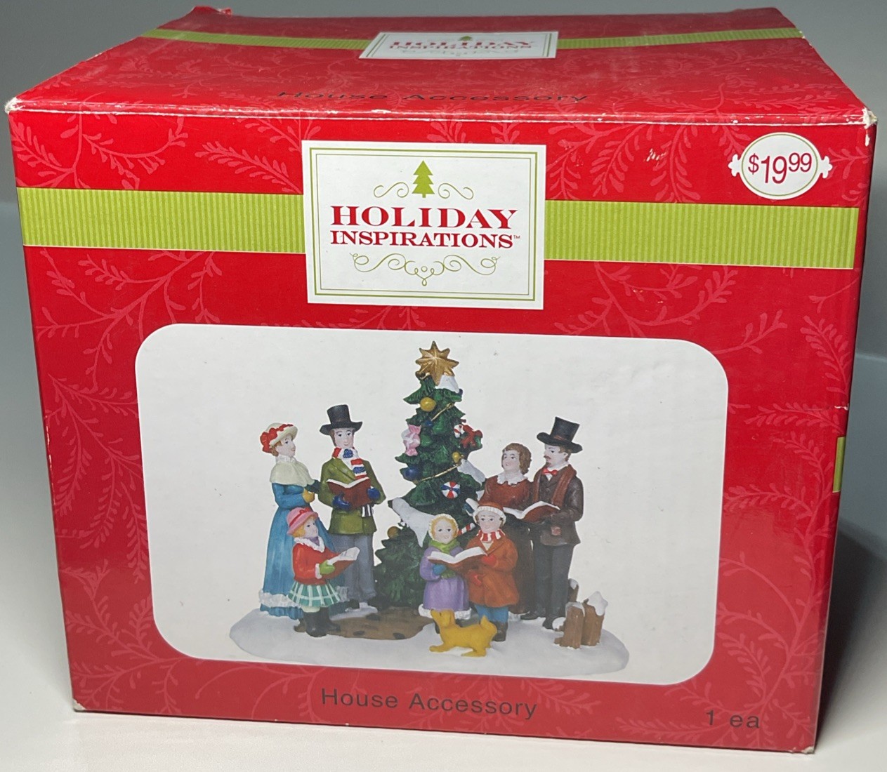 Holiday Inspirations House Accessory Carolers Around Christmas Tree 2012