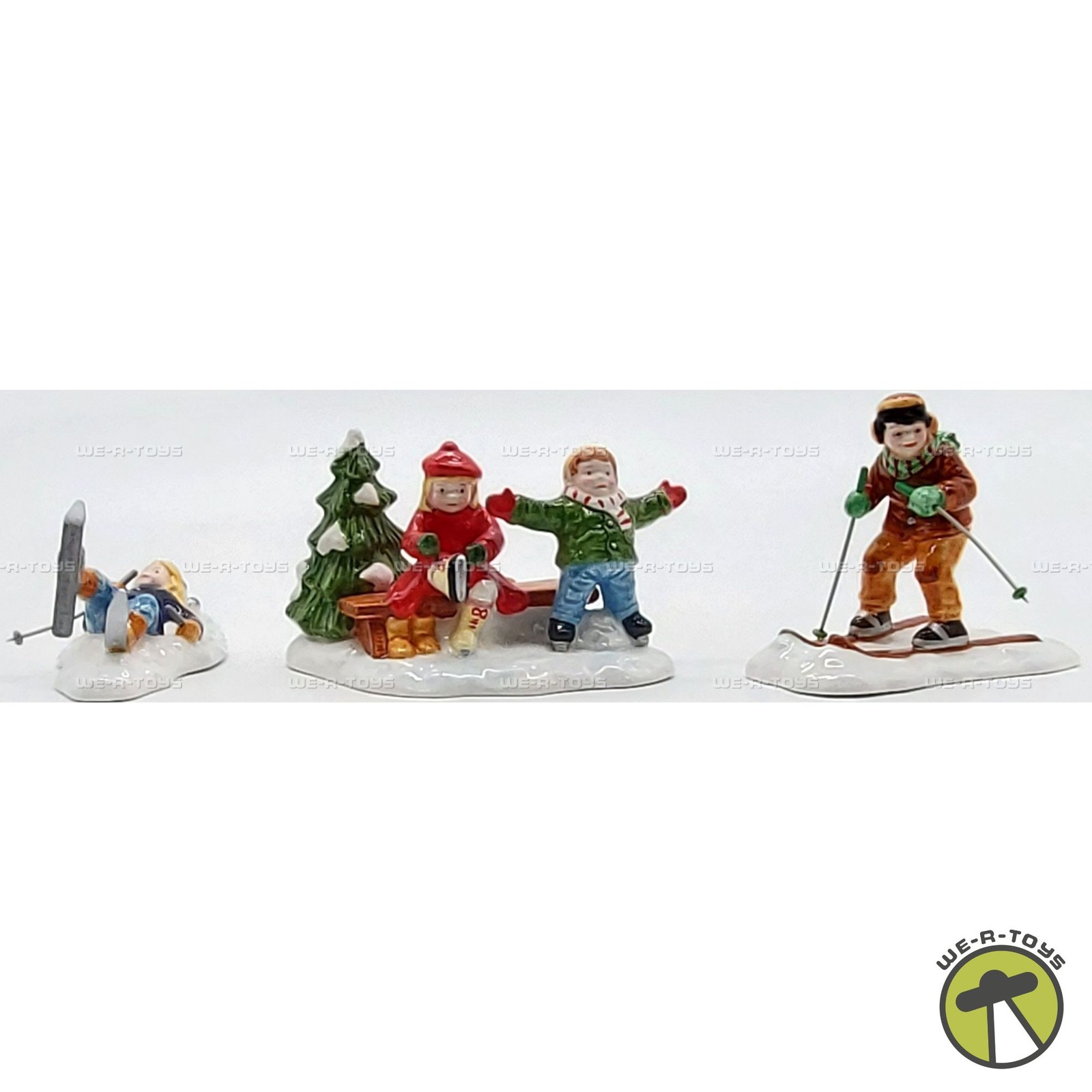 Department 56 Skaters & Skiers Set of 3 The Original Snow Village #54755 NEW