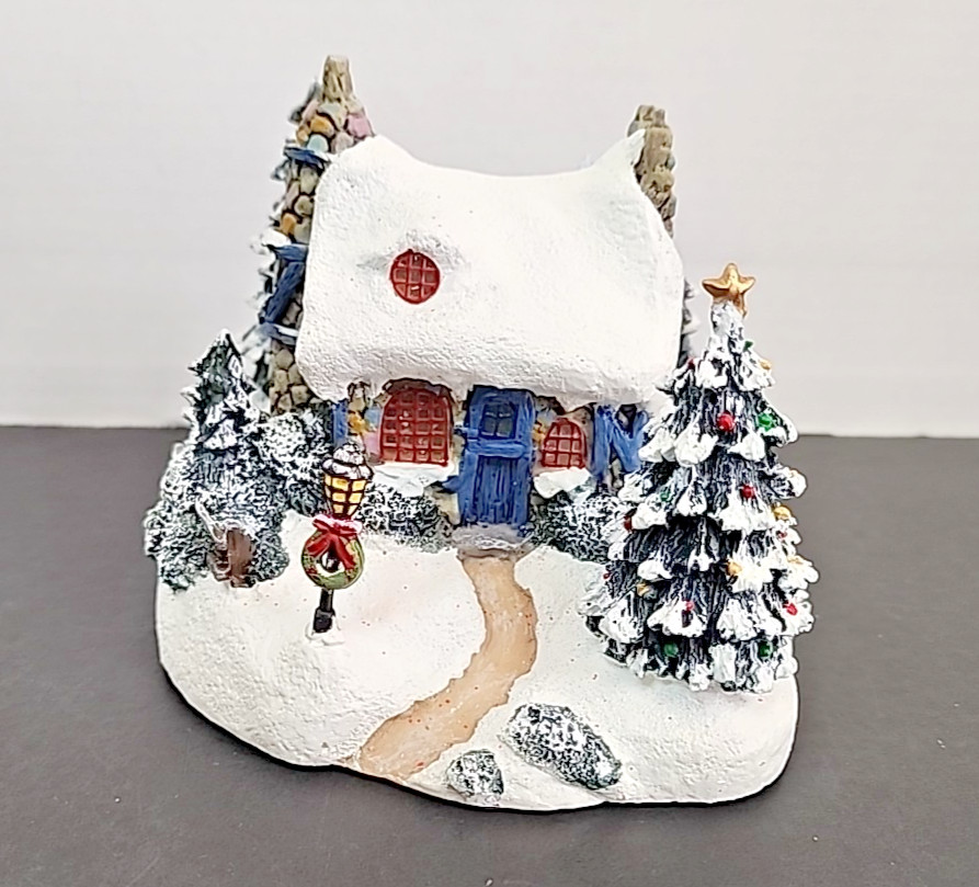 Thomas Kinkade Painter of Light Stonehearth Hutch Teleflora Village House Lights