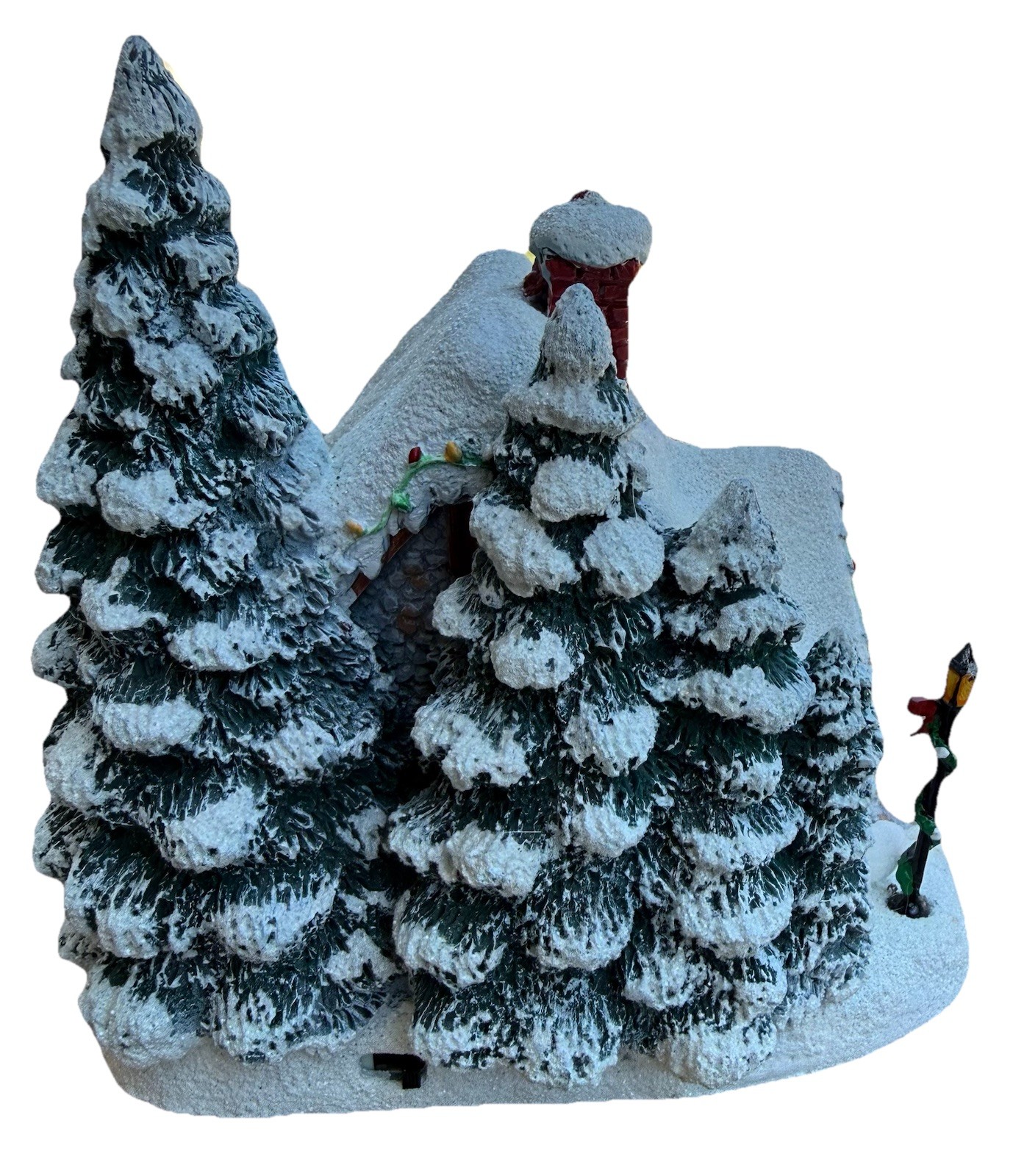 Thomas Kinkade Stillwater Cottage Christmas Village House Teleflora Light Up Vtg