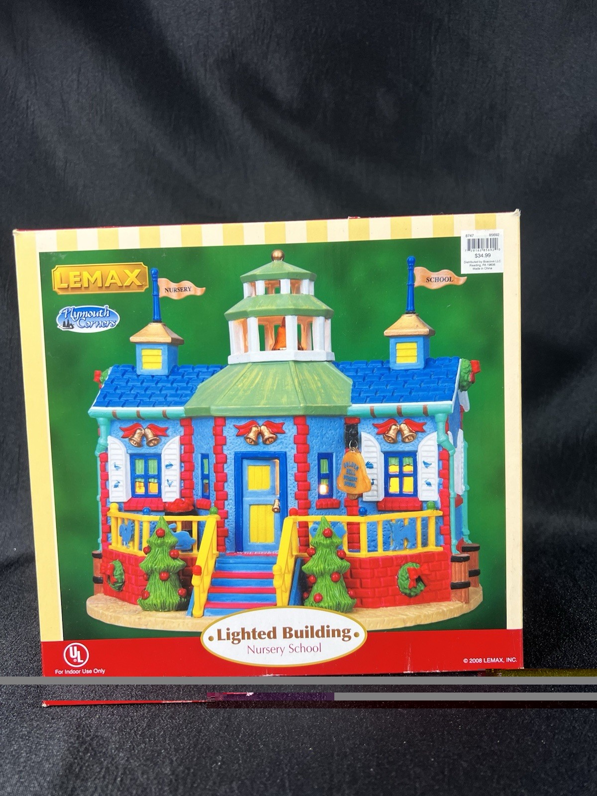 Lemax 2008 Rare #95692, Plymouth Corners, Nursery School, Retired, NIB