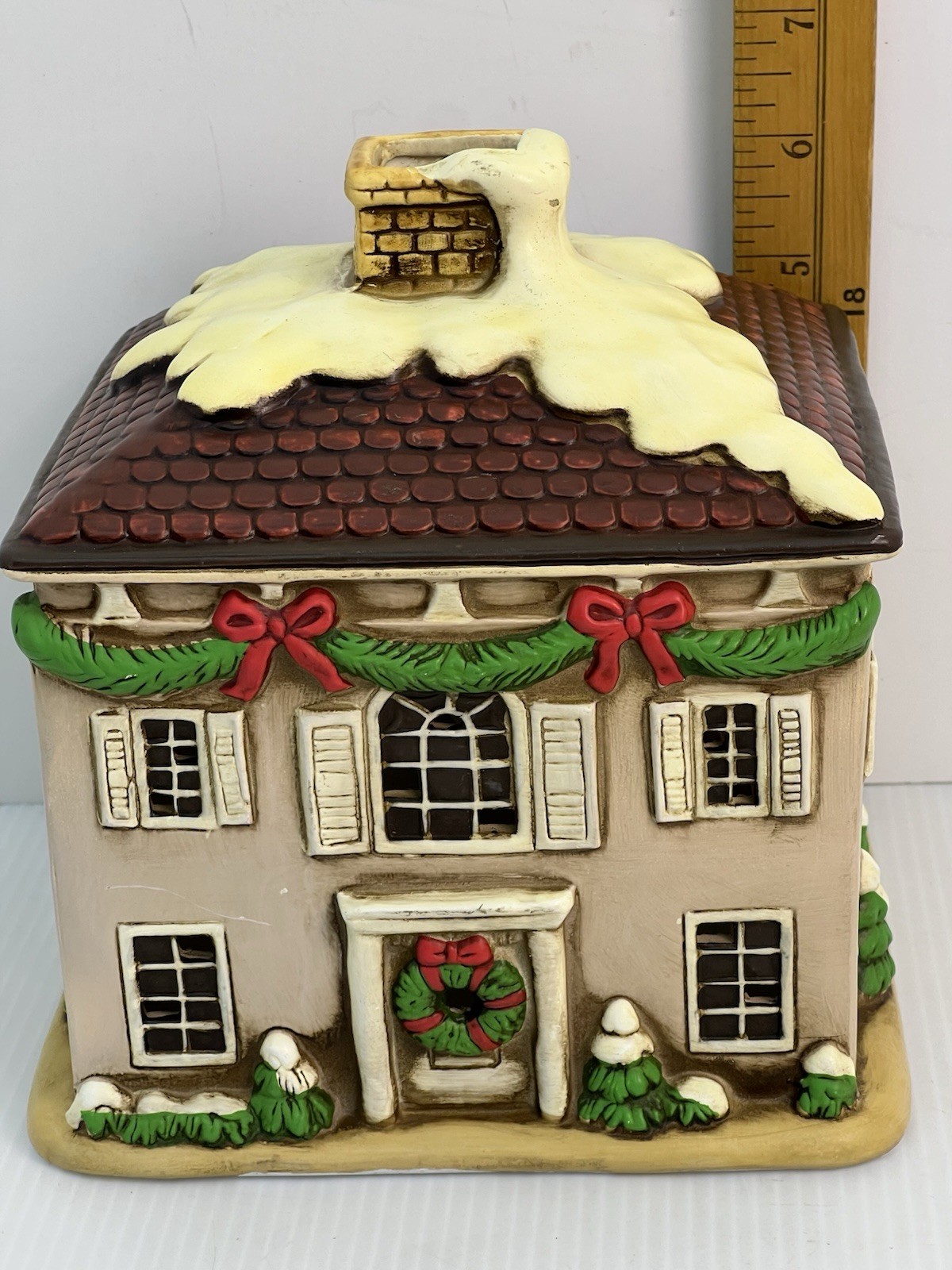 Vtg Lefton Penny House Colonial Village Hand Painted 1986 Made in Taiwan No Box