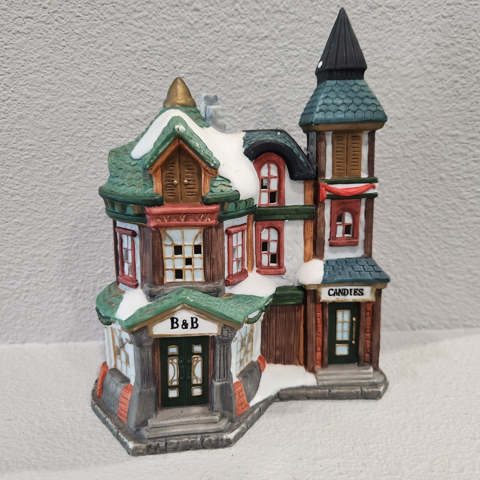 Vintage 1997 Mercuries & Associates Christmas Village B&B Candy Store Ceramic
