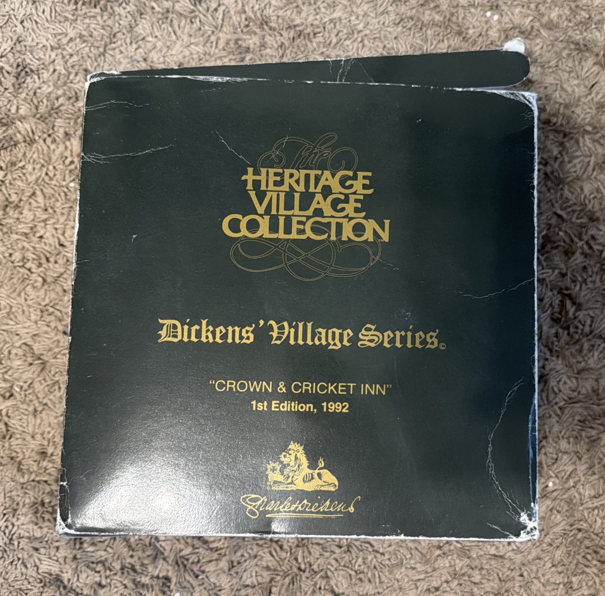 Department 56 Dickens’ Village “Crown and Cricket Inn” 1st ED 1992 – Box